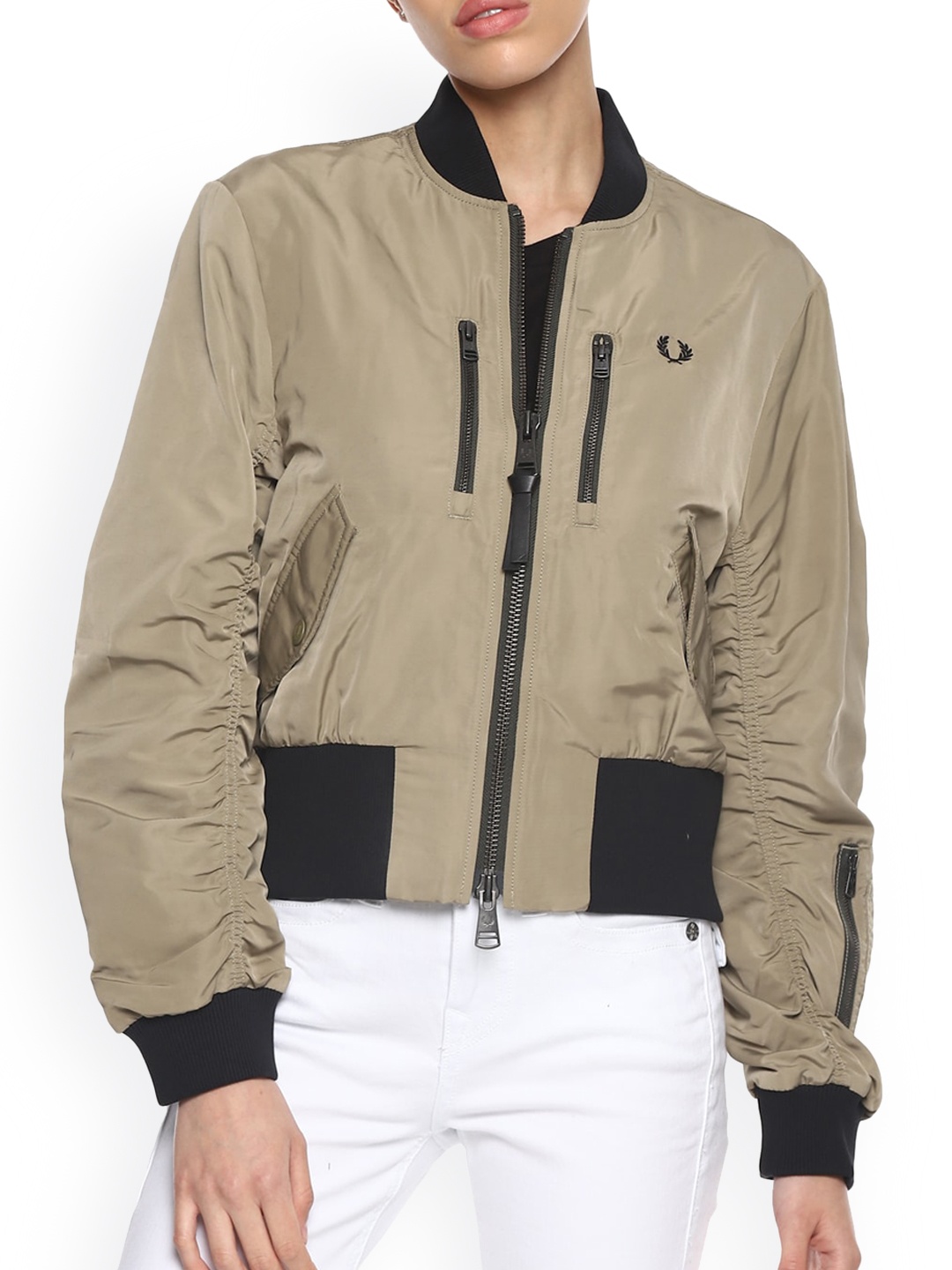

Fred Perry Women Grey Lightweight Outdoor Bomber Jacket