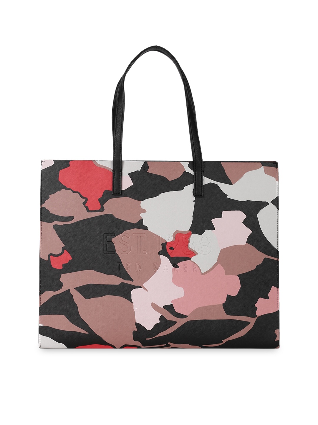 

Ted Baker Black Printed Leather Oversized Shopper Tote Bag