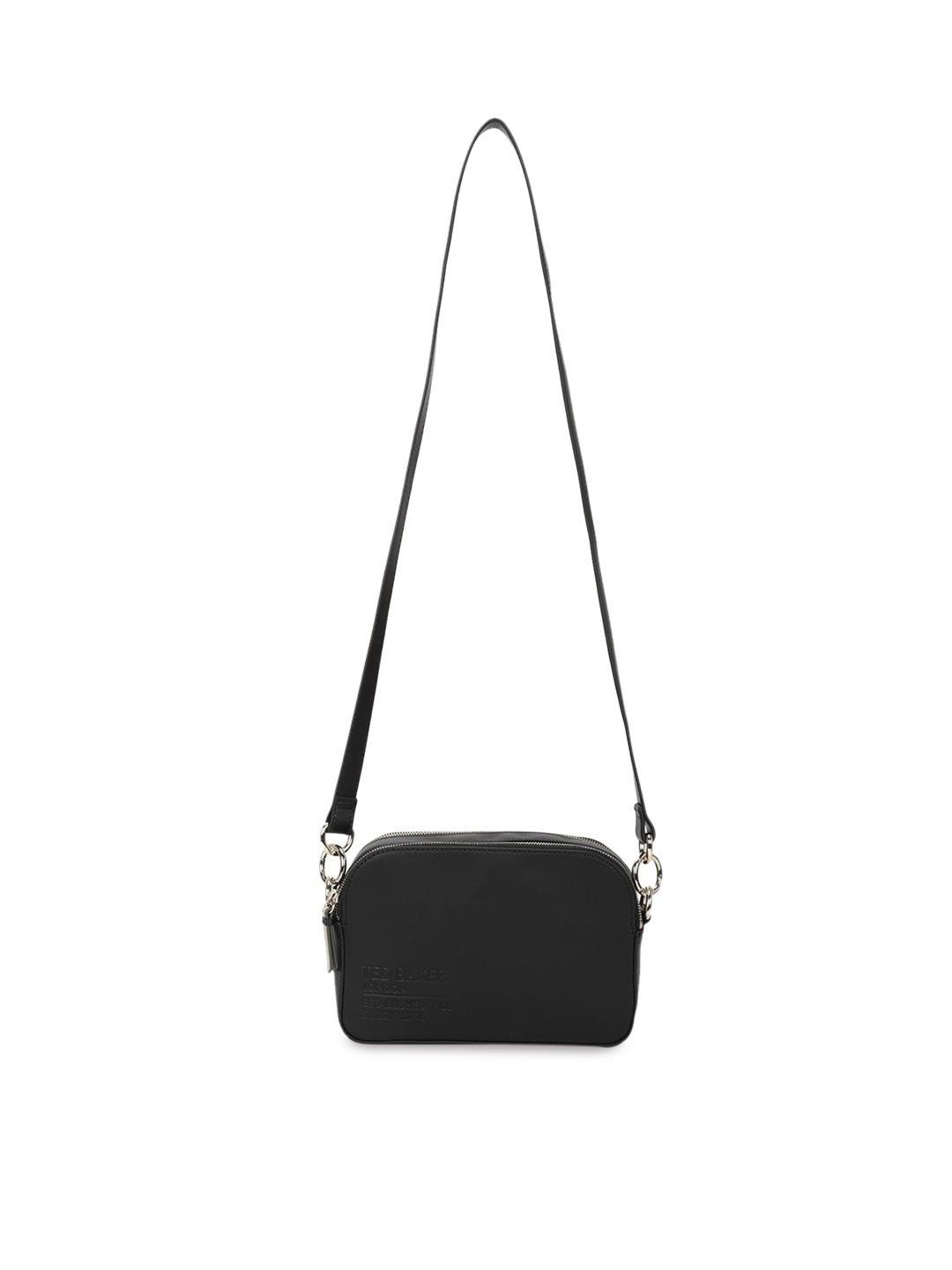

Ted Baker Woman Black Textured Leather Swagger Sling Bag
