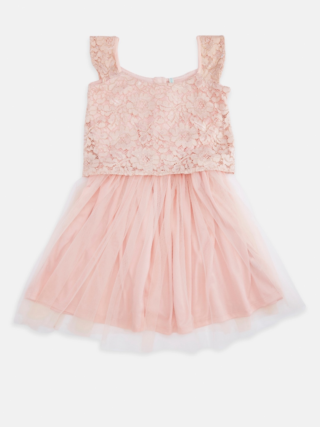 

Pantaloons Junior Peach-Coloured Lace Dress