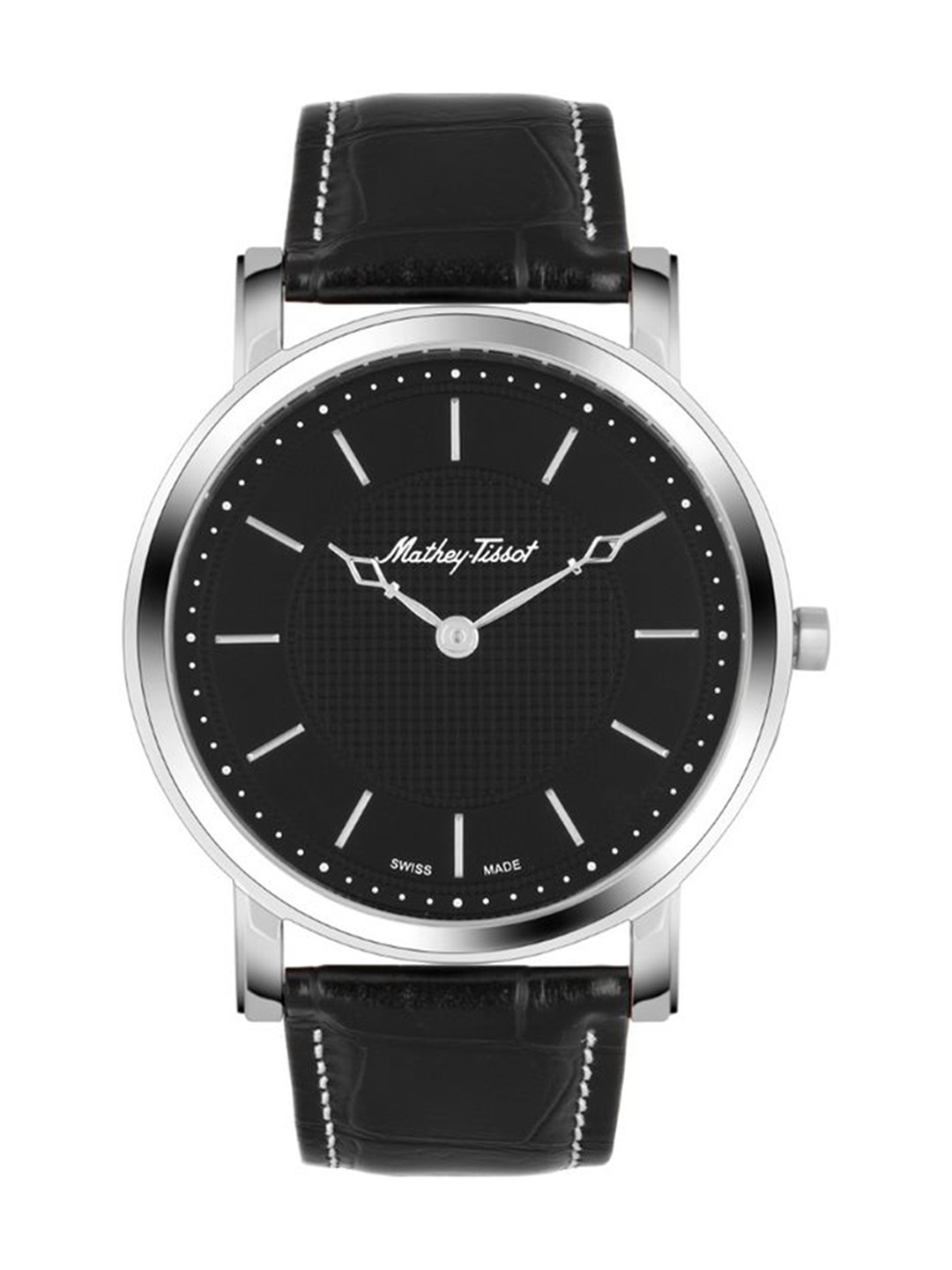 

Mathey-Tissot Men Black Dial & Leather Straps Analogue Watch HB611251SAN