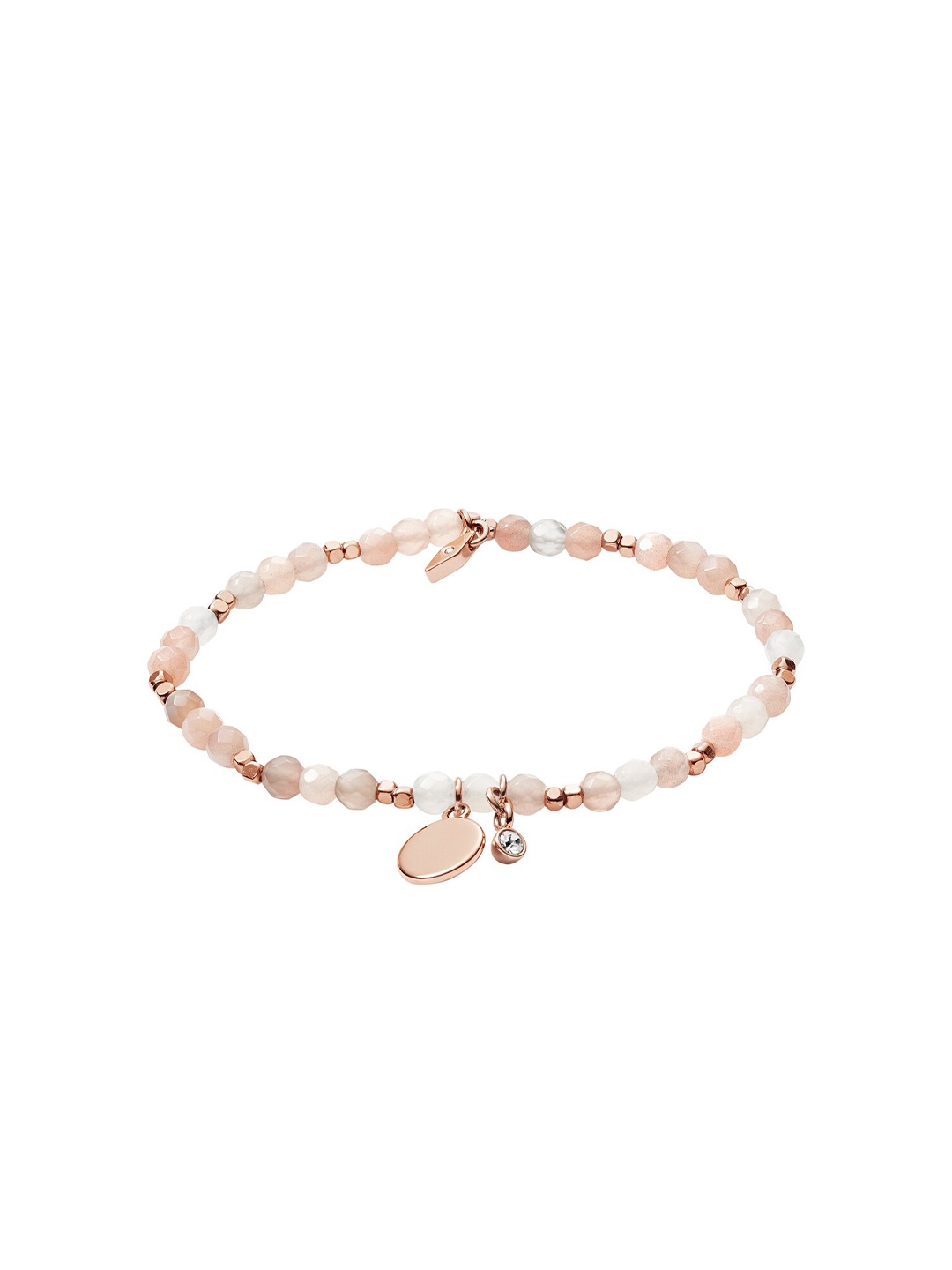 

Fossil Women Nude-Coloured & Grey Charm Bracelet