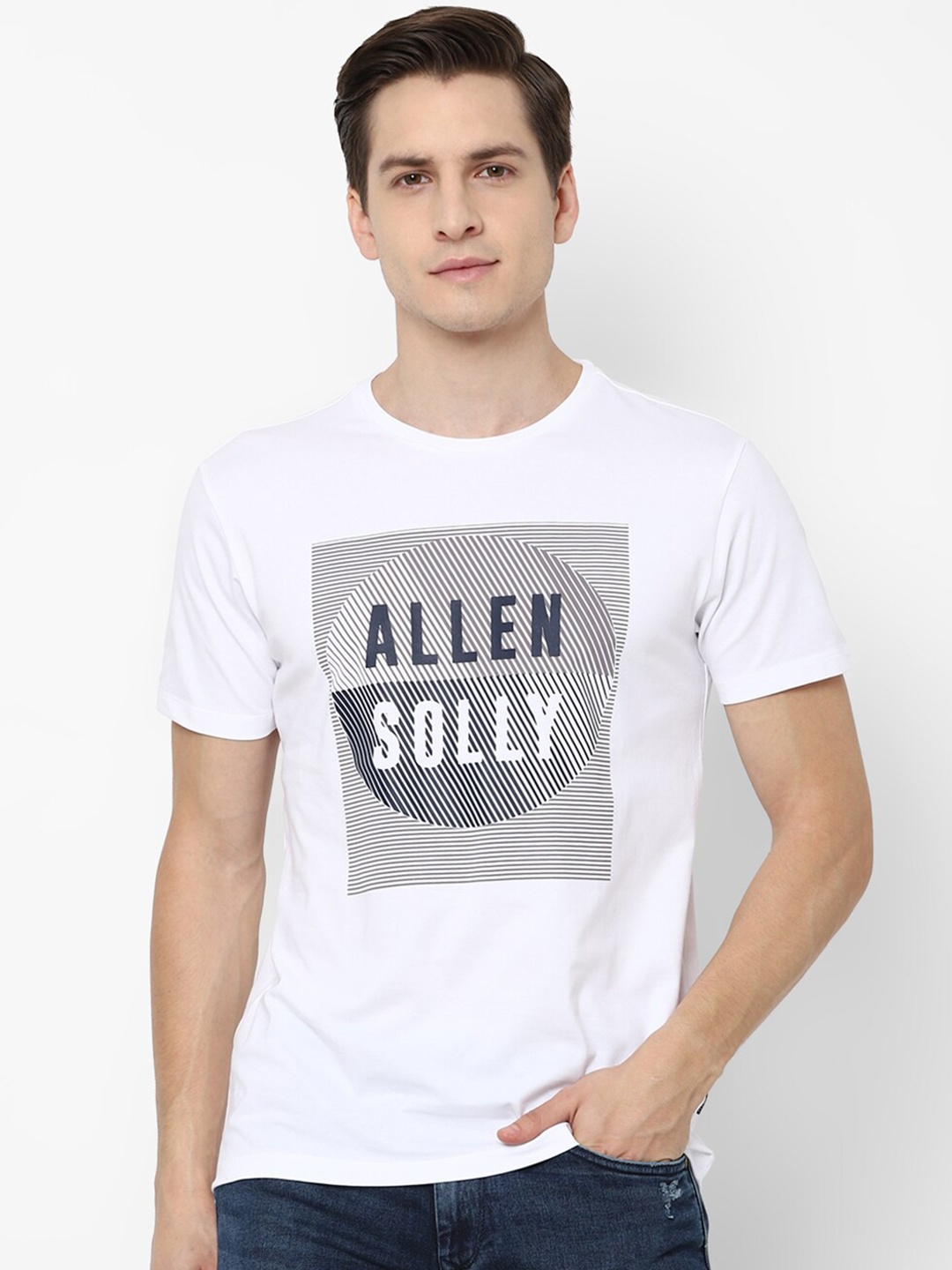 

Allen Solly Men White Typography Printed T-shirt