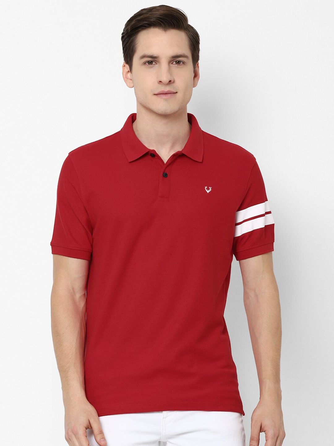 

Allen Solly Men Red Polo Collar T-shirt