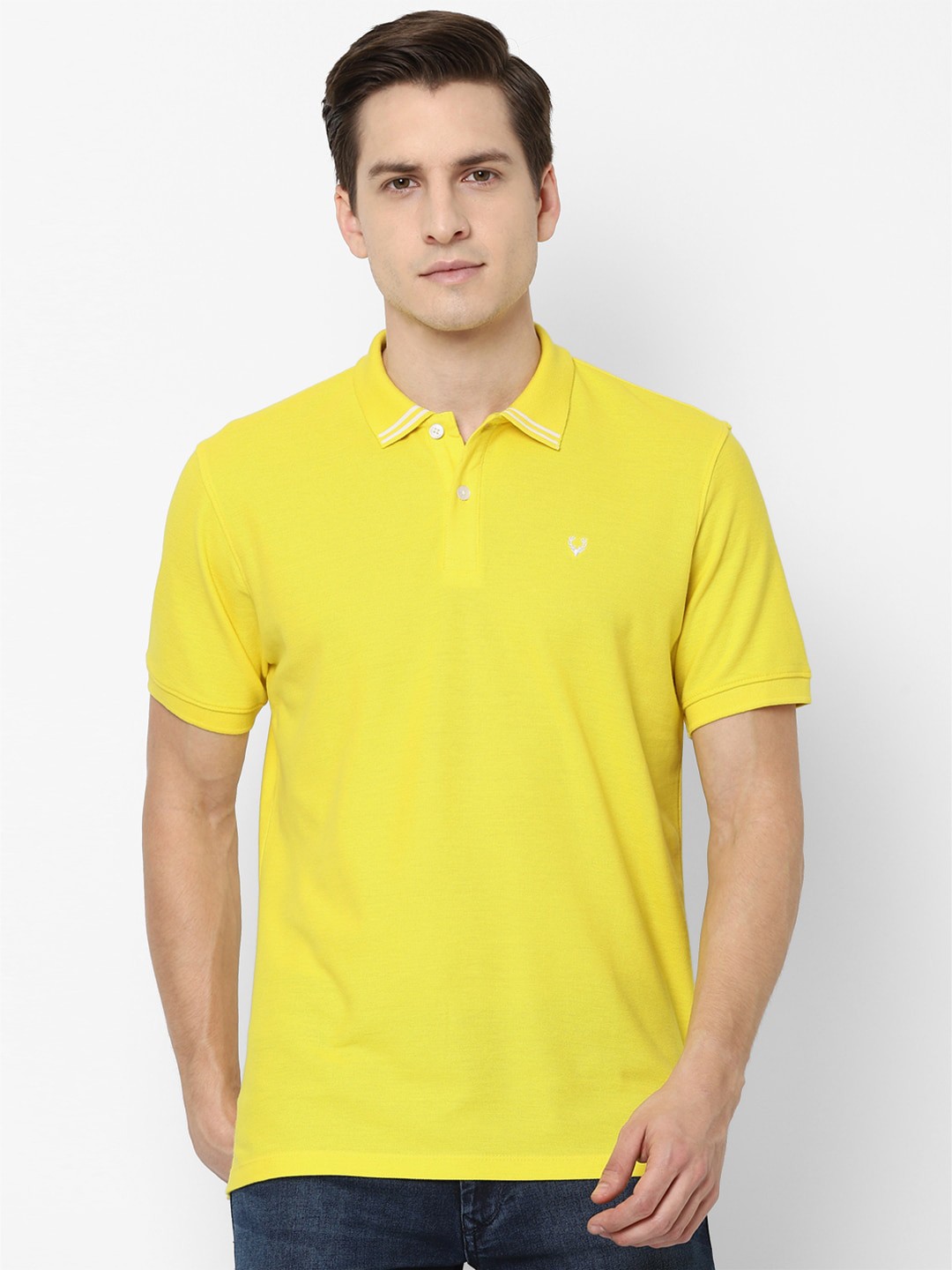 

Allen Solly Men Yellow Polo Collar T-shirt