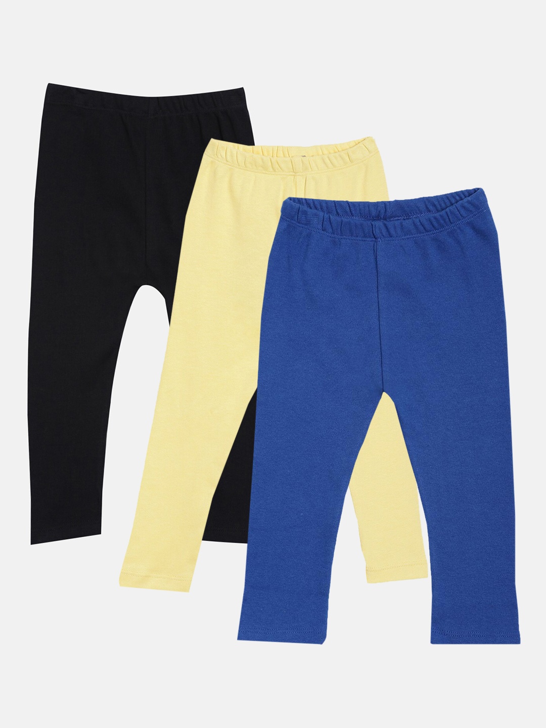 

Kryptic Girls Pack Of 3 100 % Cotton Leggings, Blue