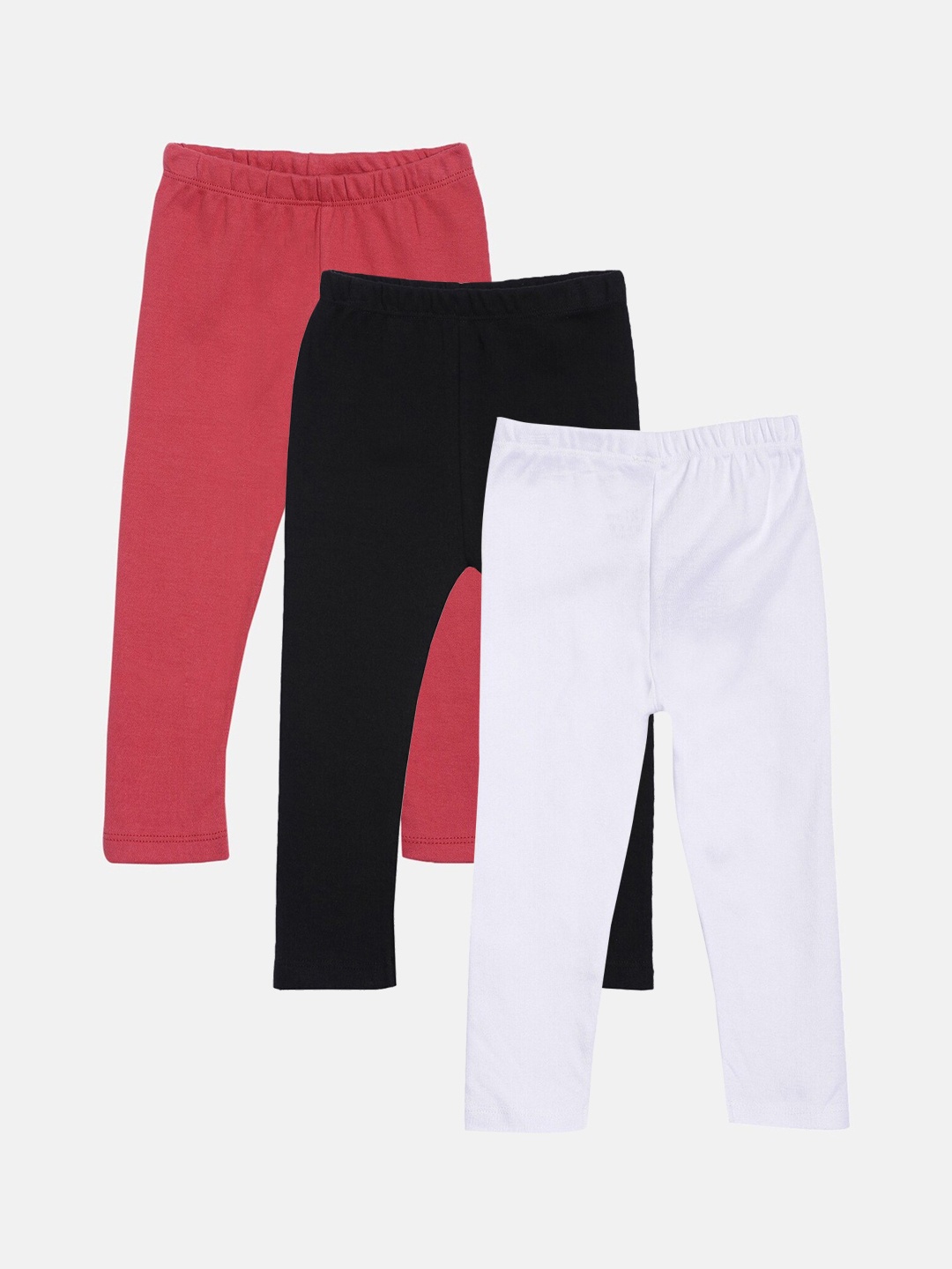 

Kryptic Pack Of 3 Black, White, Red 100% Cotton Leggings