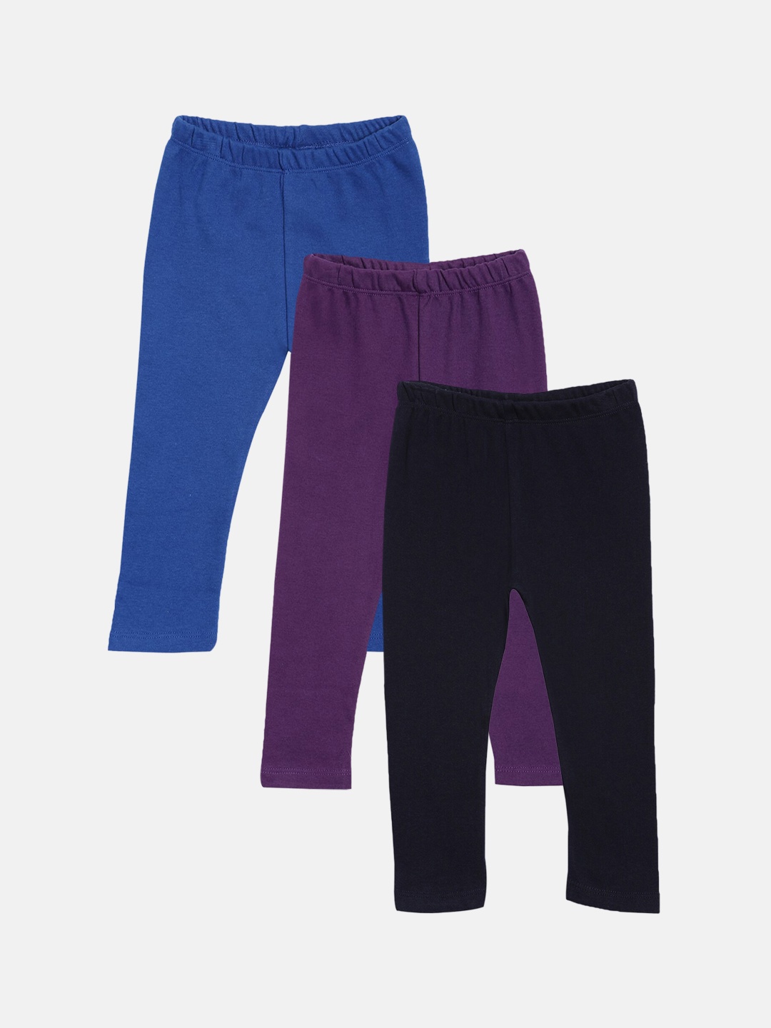 

Kryptic Girls Pack of 3 Pure Cotton Leggings, Navy blue