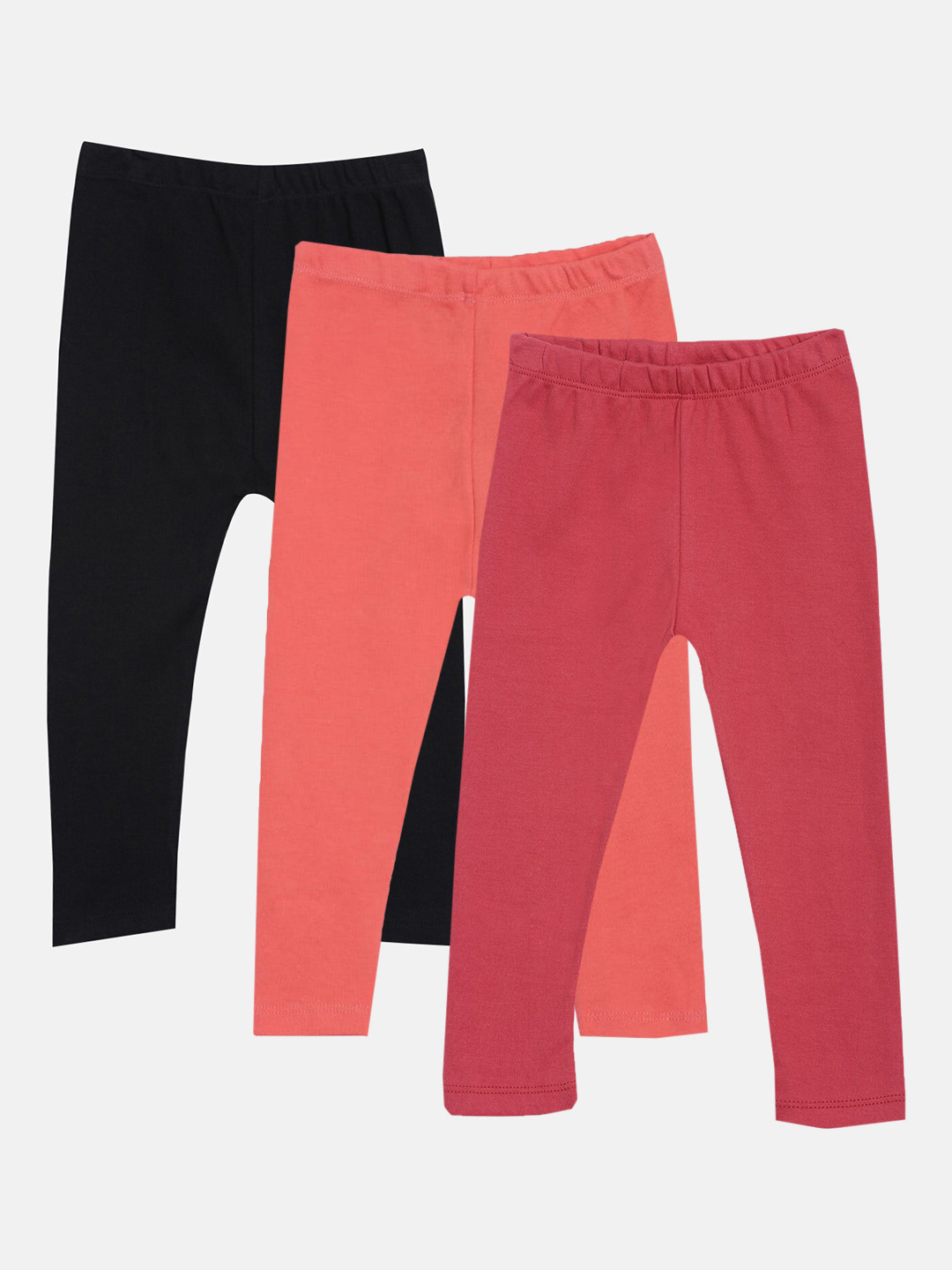 

Kryptic Girls Pack of 3 Pure Cotton Leggings, Navy blue