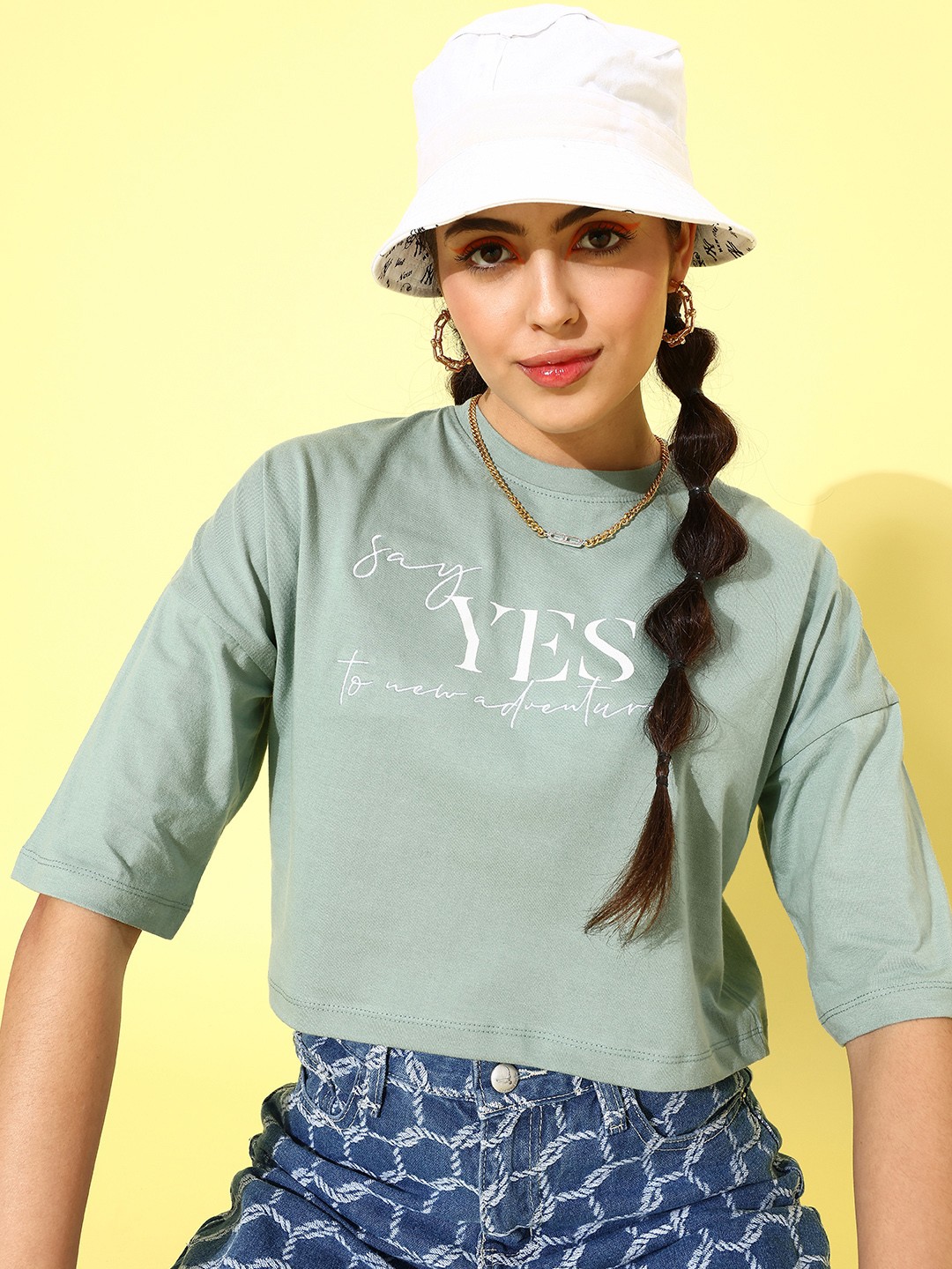 

Roadster Women Charming Blue Typography Joyful Conversation Tshirt