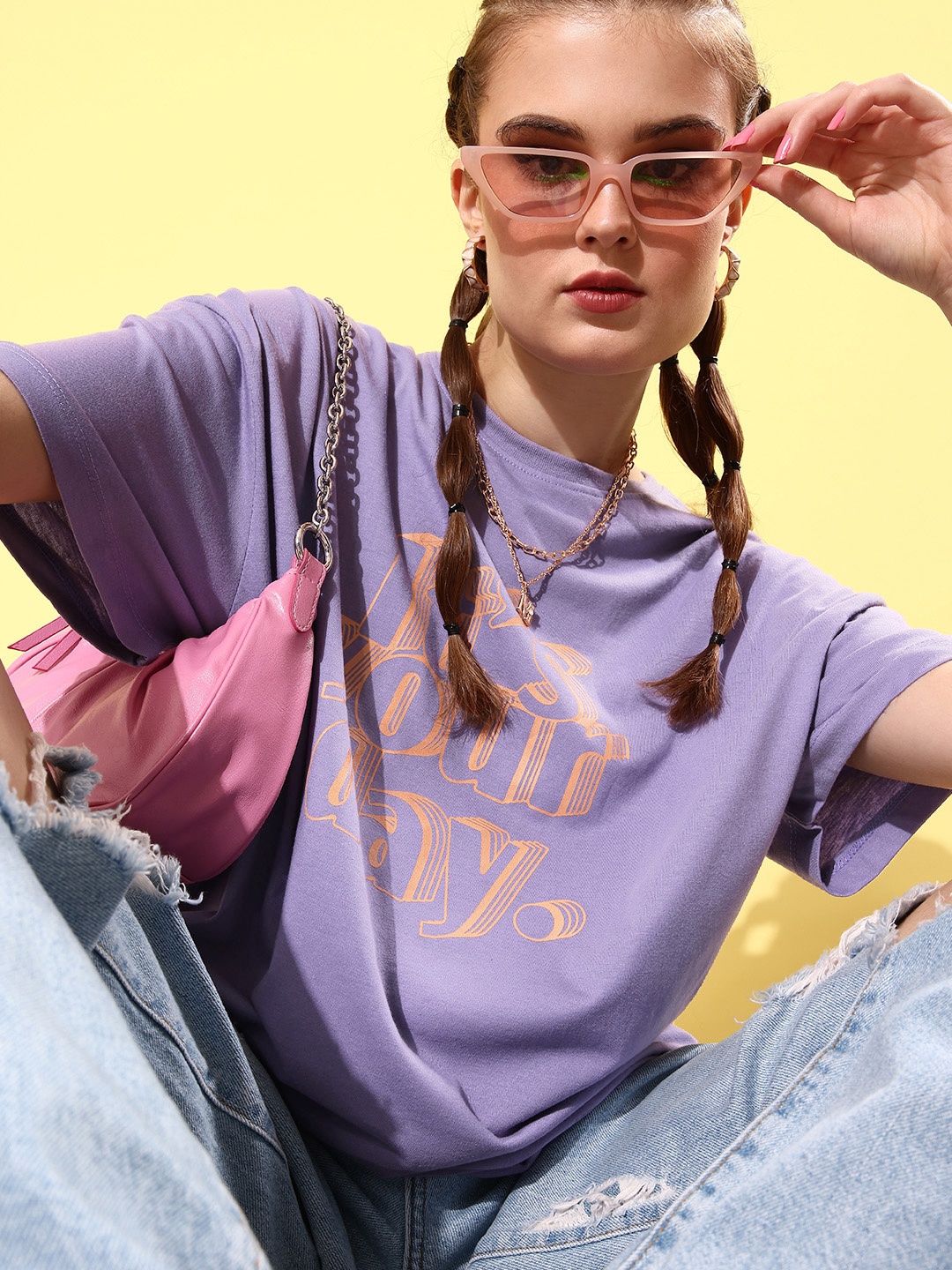 

Roadster Women Purple Typography Seriously Silly Tshirt