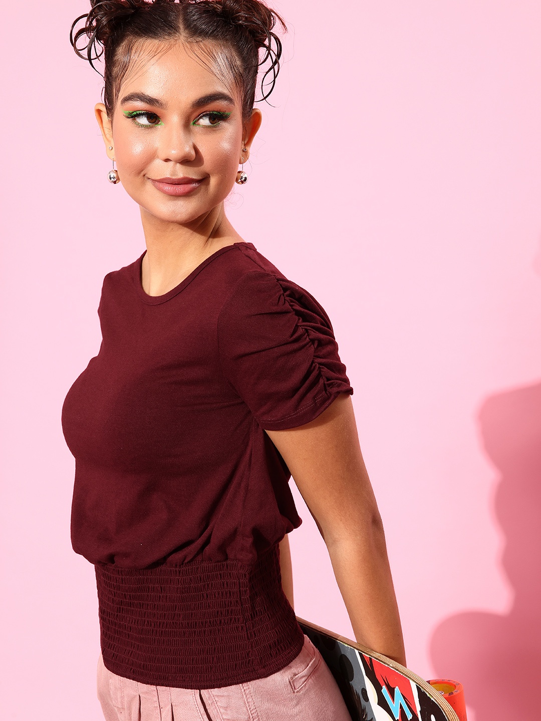 

Roadster Maroon Solid Vacay Attire