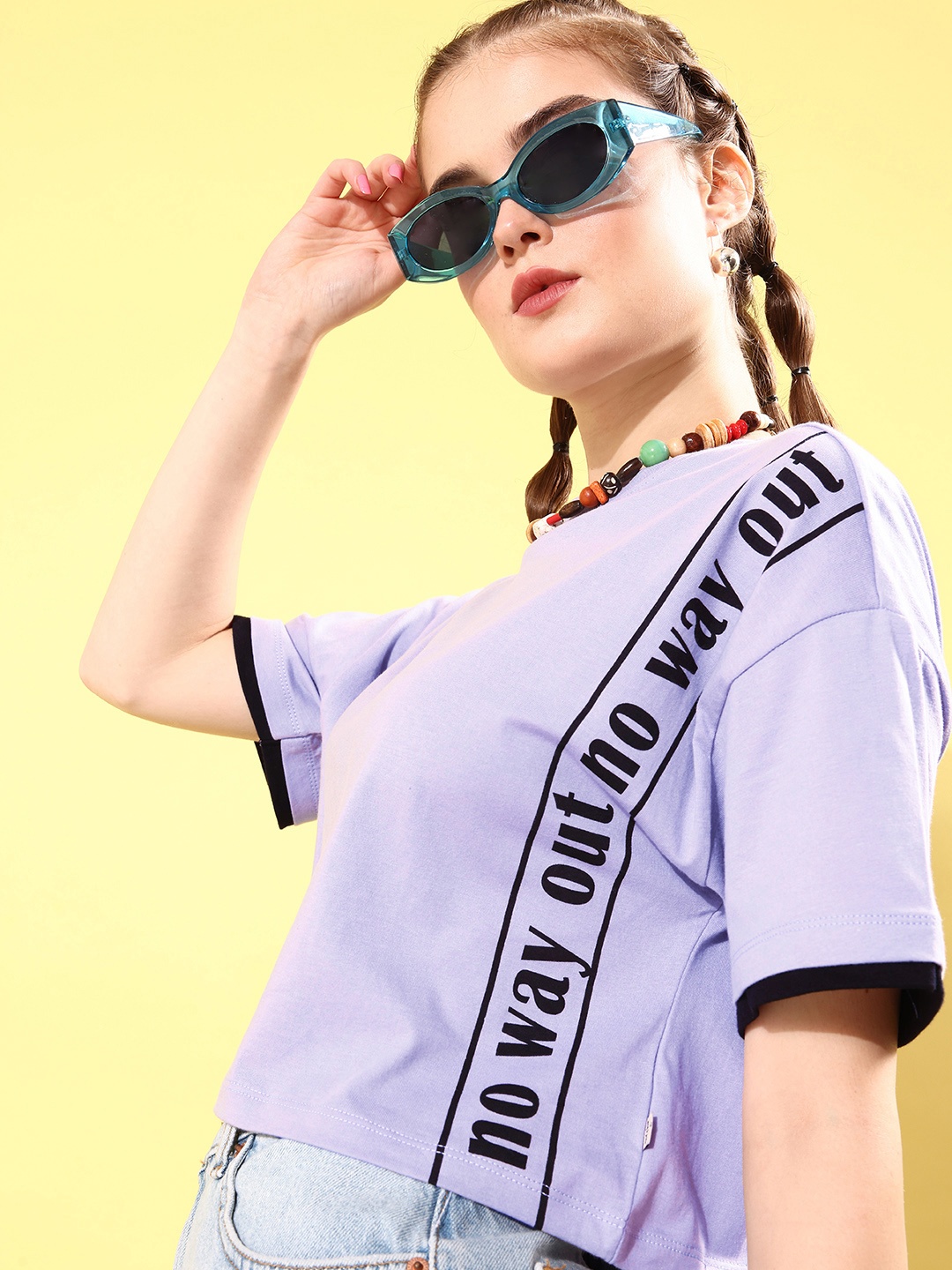 

Roadster Women Elegant Lavender Typography Better Slogan Tshirt