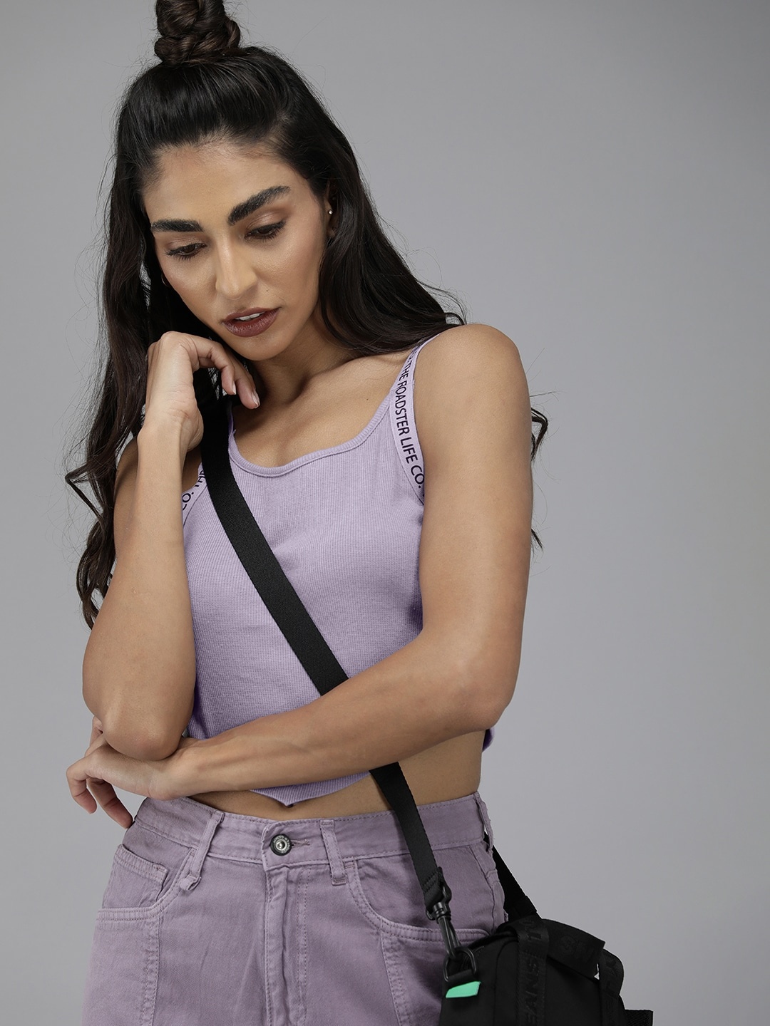 

Roadster Women Lavender Crop Top