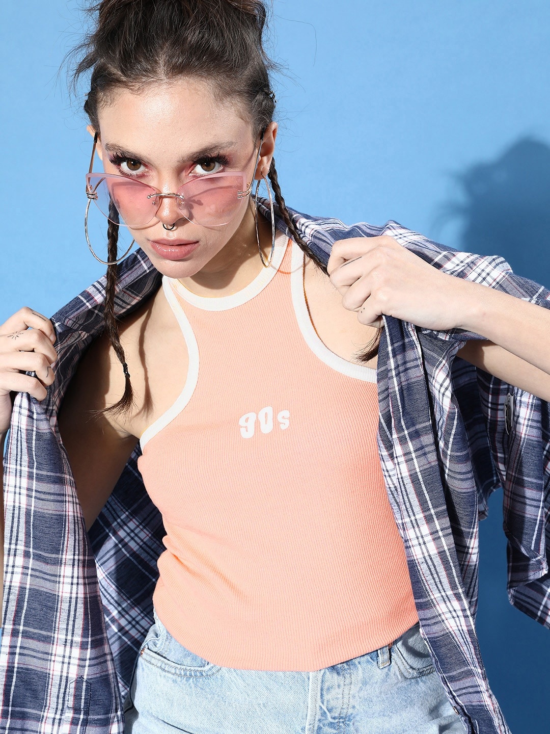 

Roadster Pink Solid Glam Game Top