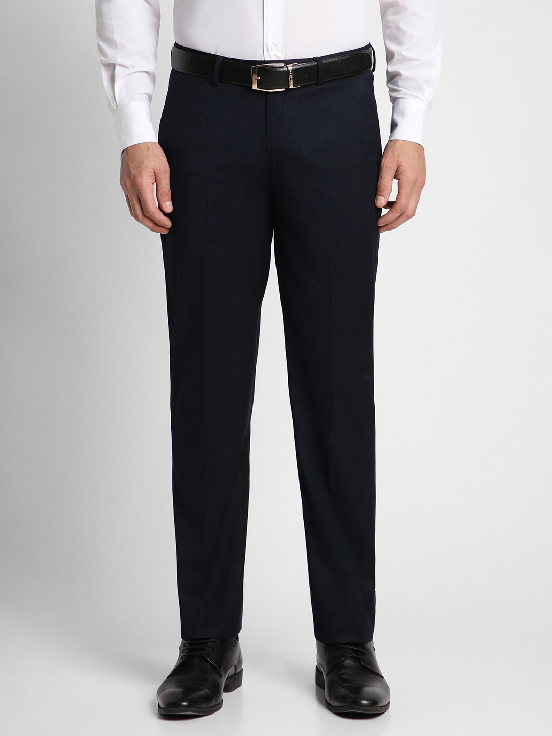 

Peter England Elite Men Navy Blue Slim Fit Formal Trousers