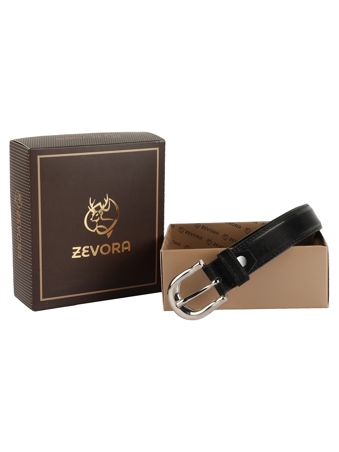 

ZEVORA Women Black PU Belt