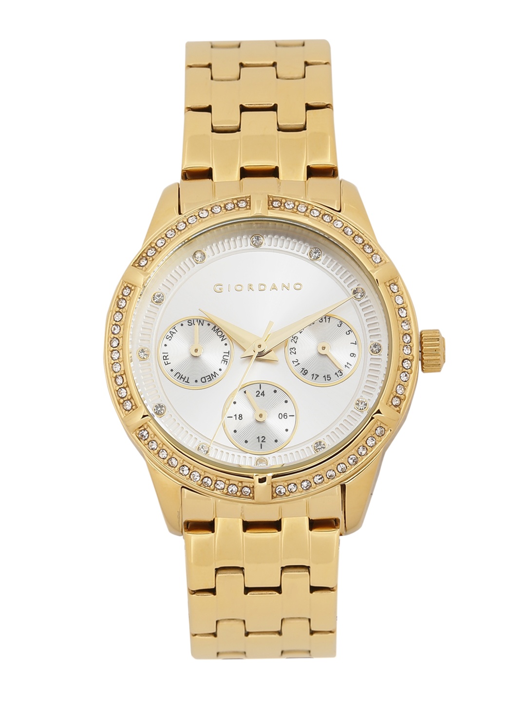 

GIORDANO Women Silver-Toned Multifunction Watch 2768-11
