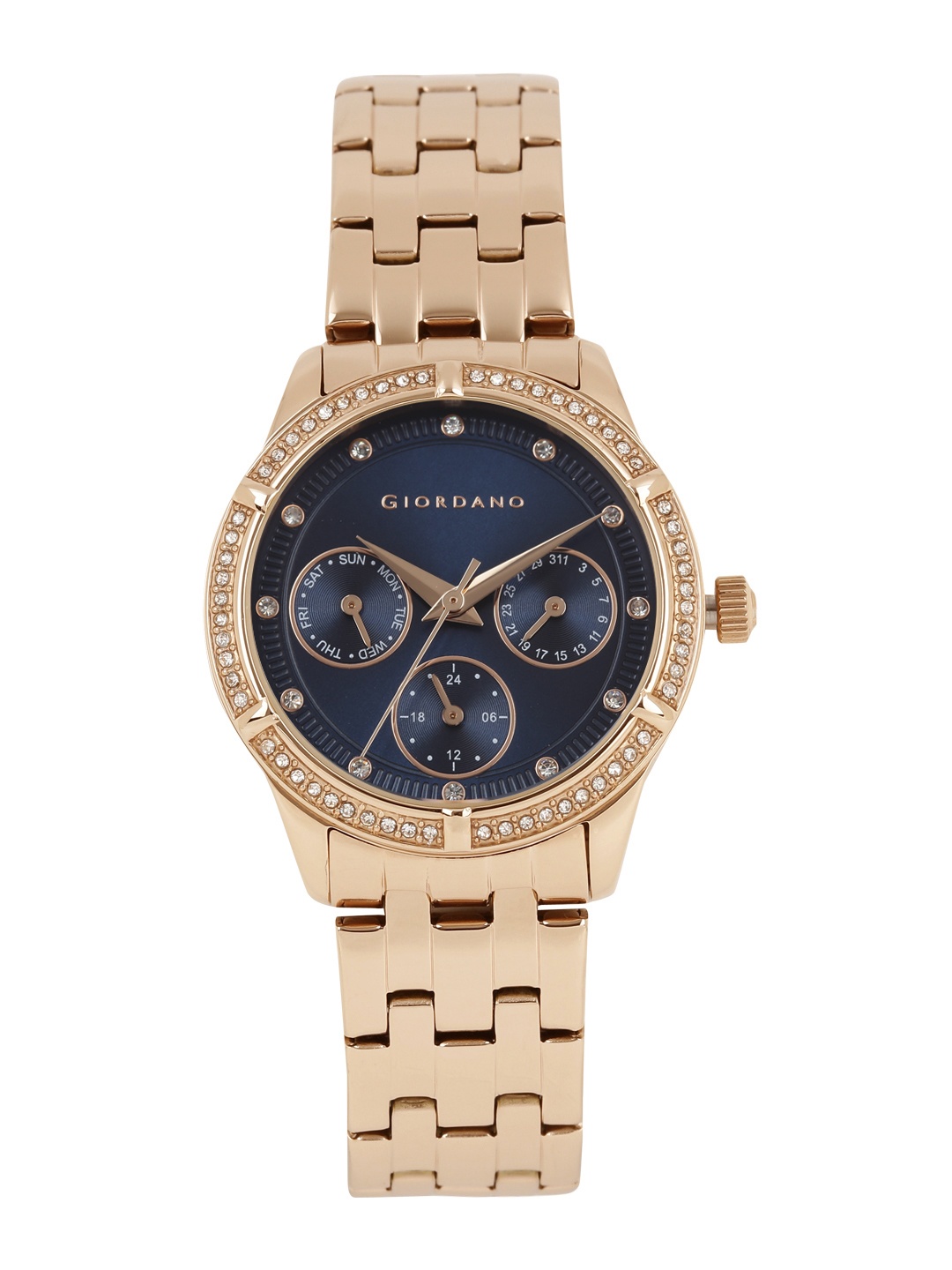 

GIORDANO Women Navy Multifunction Analogue Watch 2768-44, Navy blue