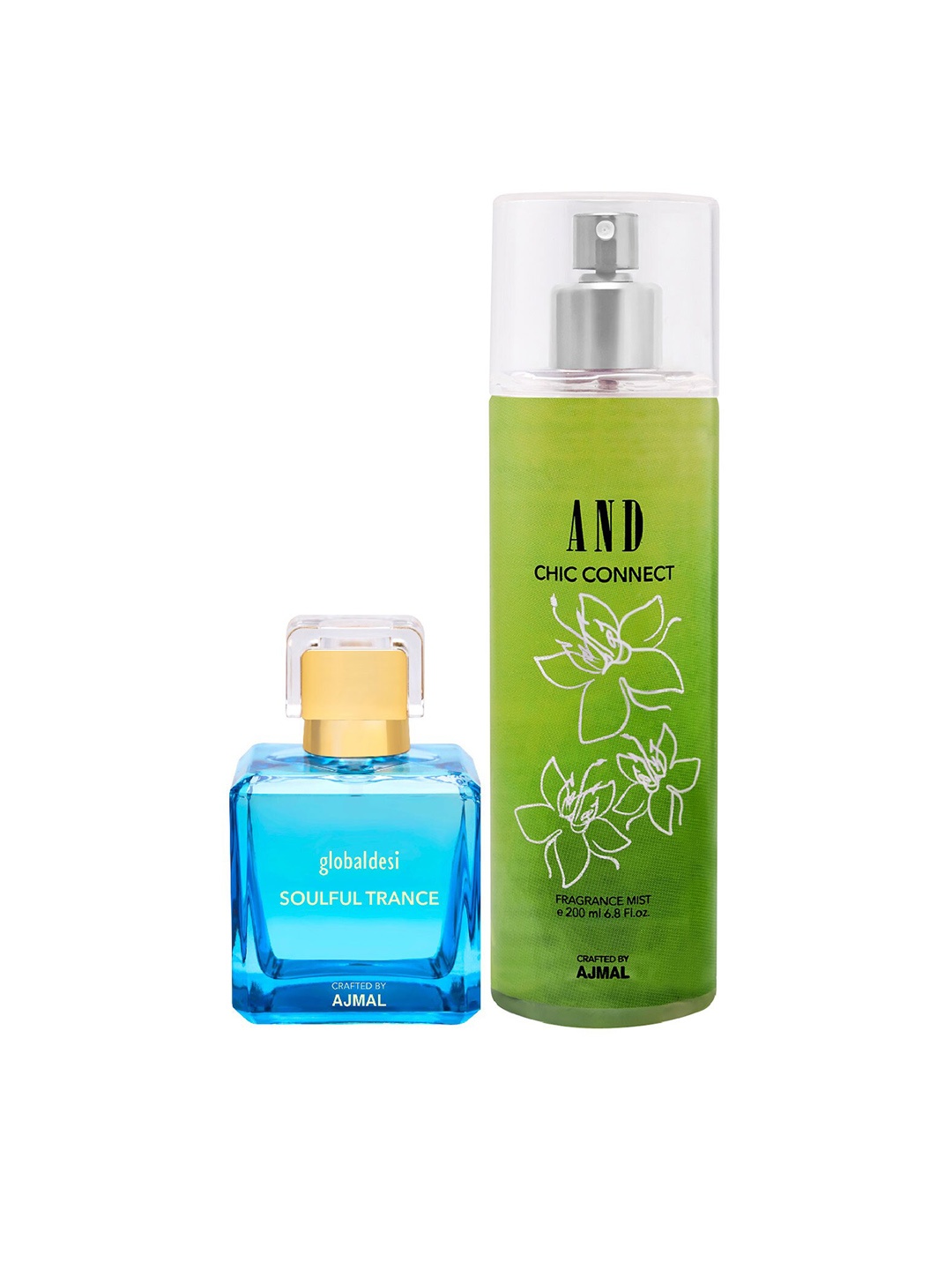 

Global Desi Combo Of Soulful Trance EDP & Chic Connect Body Mist, Blue