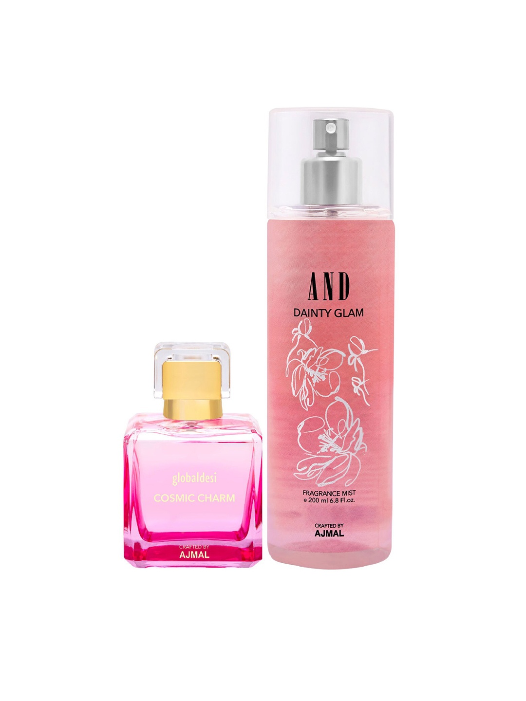 

Global Desi Set of 2 Cosmic Charm EDP & Dainty Glam Body Mist, Red
