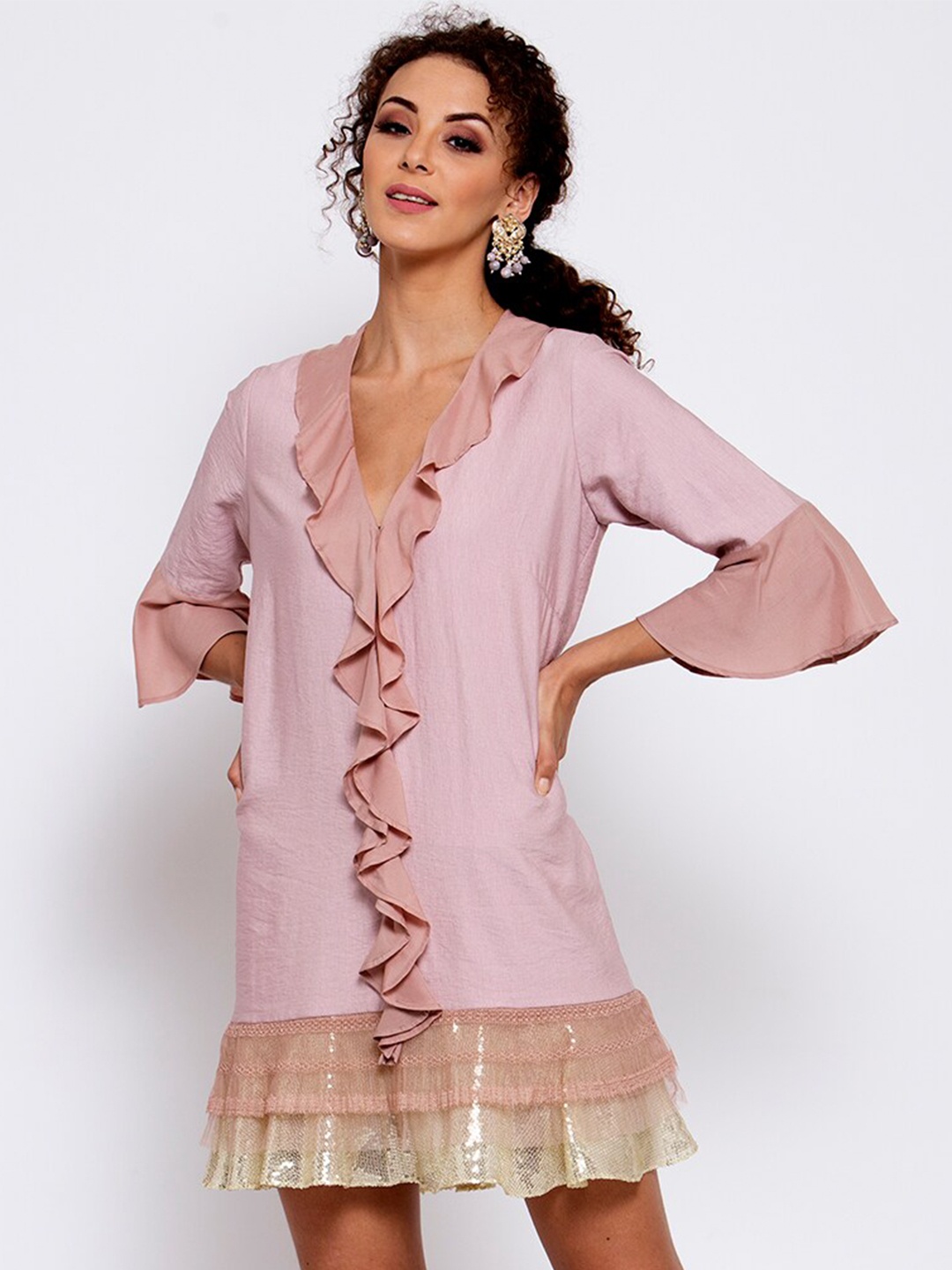 

LELA Pink A-Line Dress