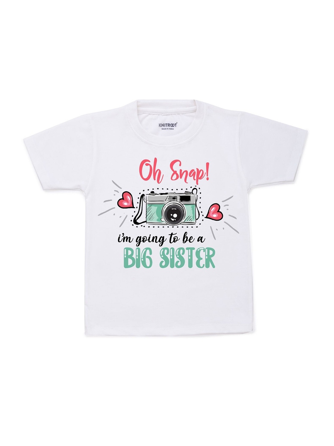 

KNITROOT Kids White V-Neck T-shirt