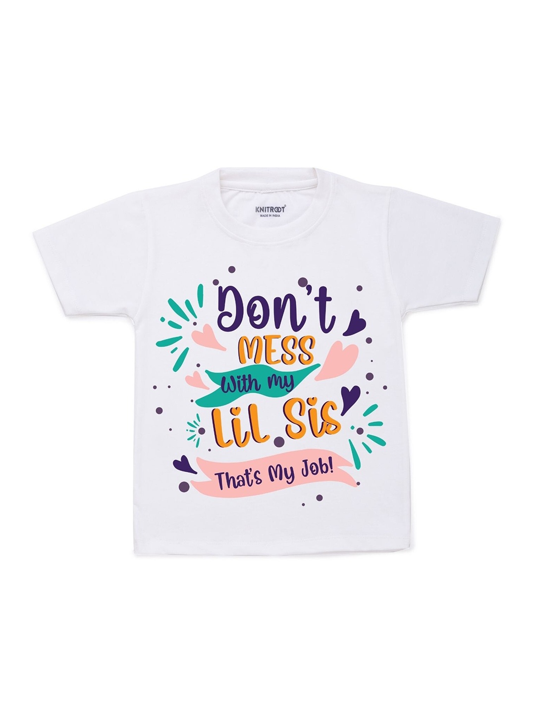 

KNITROOT Kids White Printed T-shirt