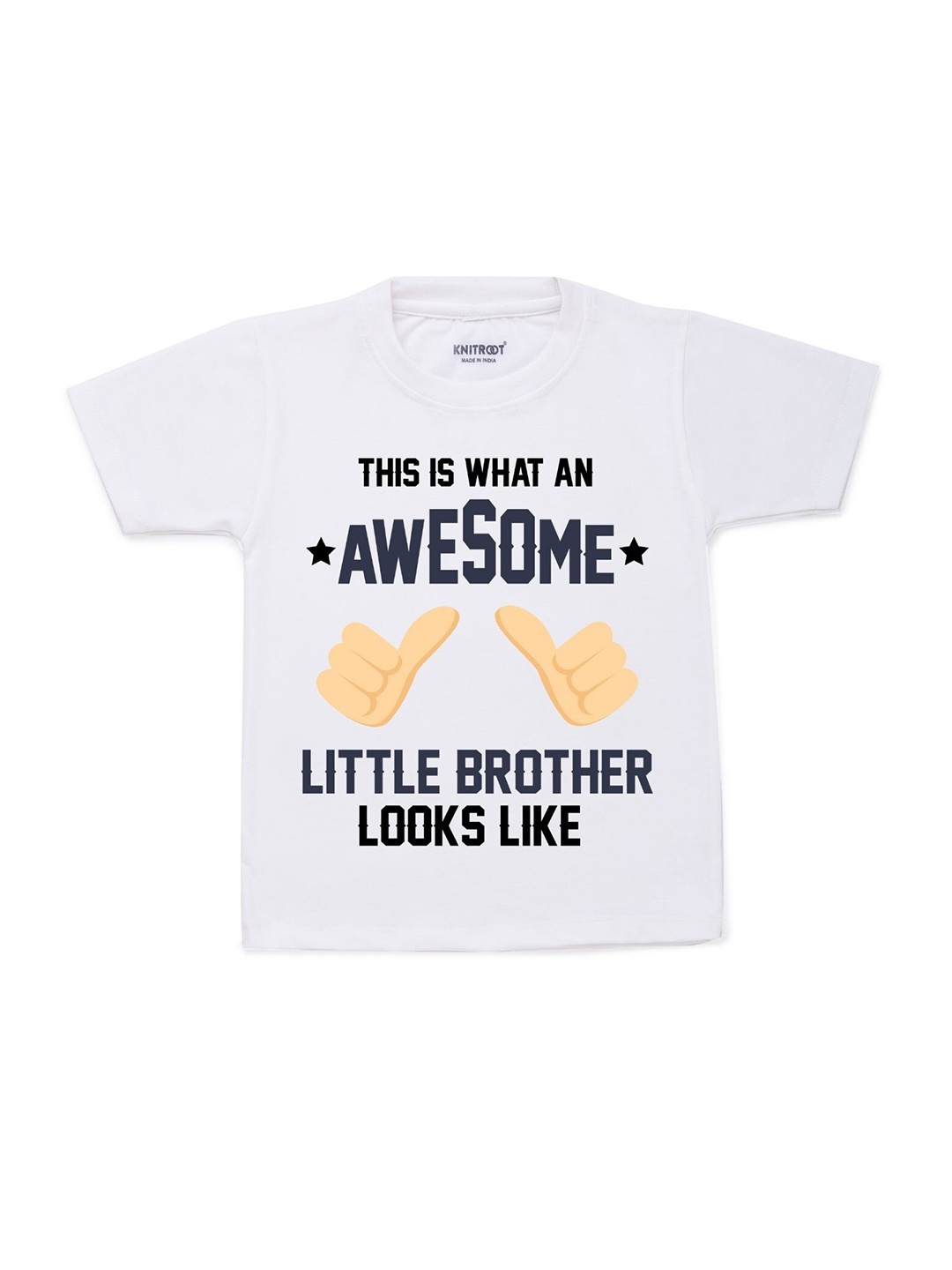 

KNITROOT Kids White V-Neck T-shirt