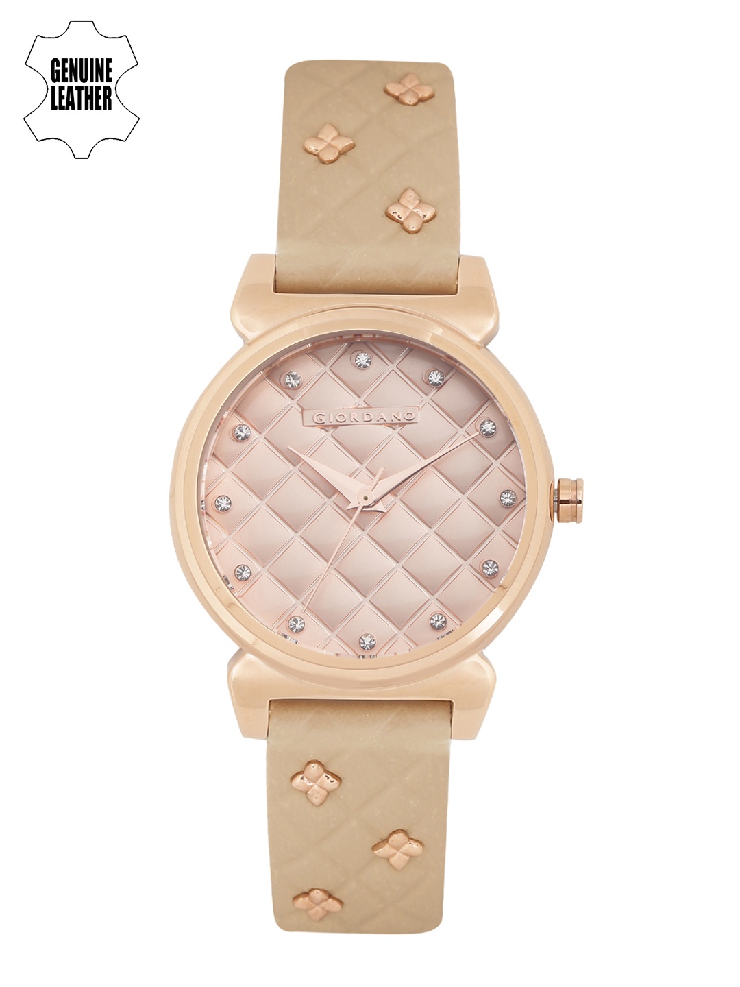 

GIORDANO Women Rose Gold-Toned Textured Analogue Watch 2794-07
