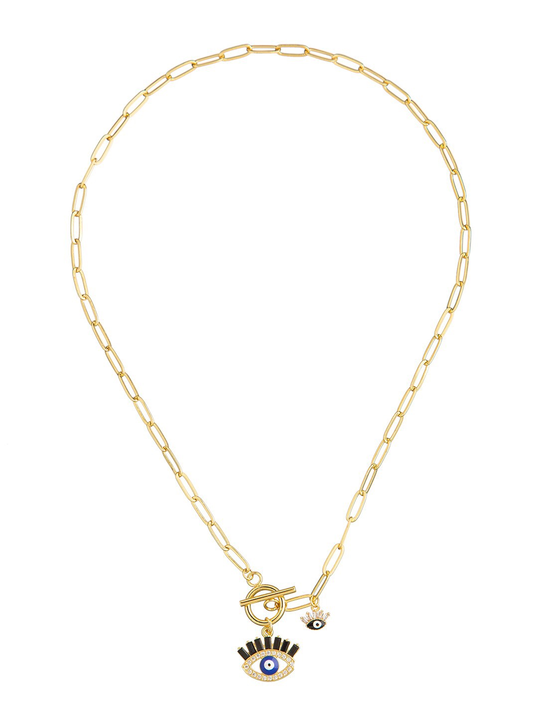 

Moon Dust Gold-Plated & Black Brass Necklace