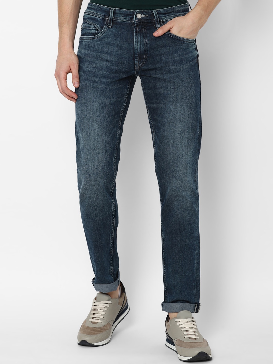 

Allen Solly Men Navy Blue Skinny Fit Heavy Fade Jeans