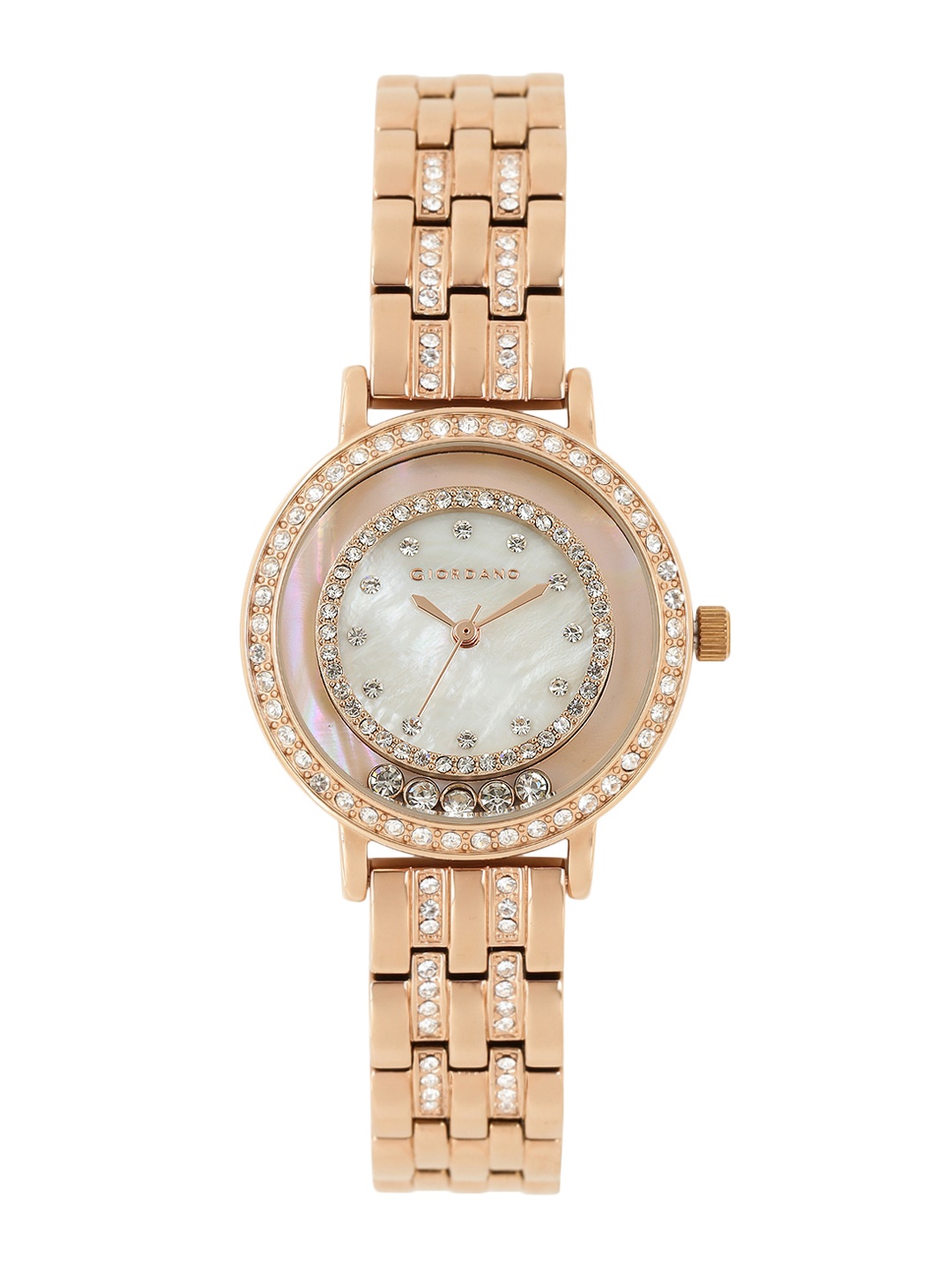 

GIORDANO Women White & Pink Analogue Watch A2055-33