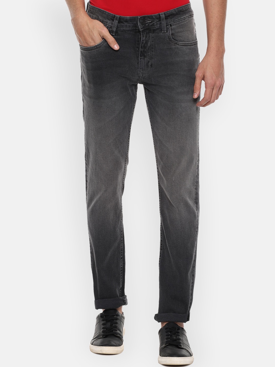 

Louis Philippe Jeans Men Grey Slim Fit Light Fade Jeans