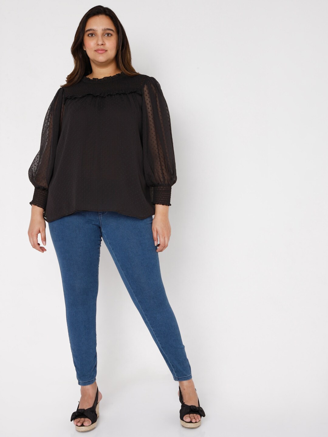 

VERO MODA CURVE Black Plus Size Top