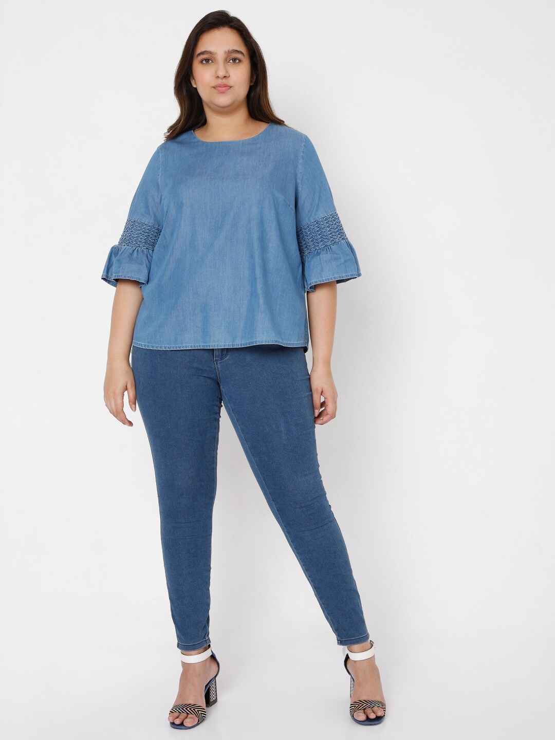 

VERO MODA CURVE Blue Denim Top