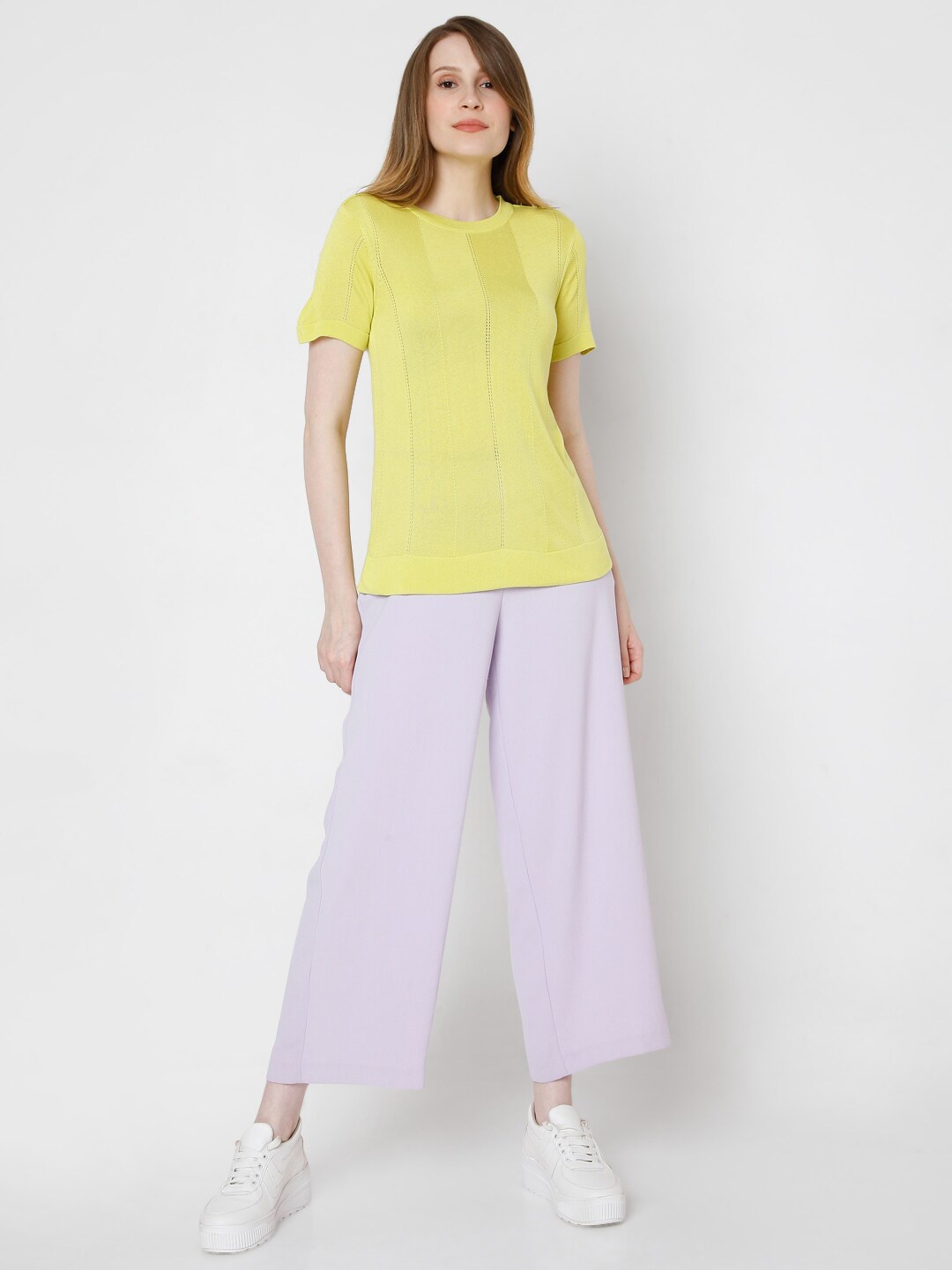 

Vero Moda Yellow Solid Top