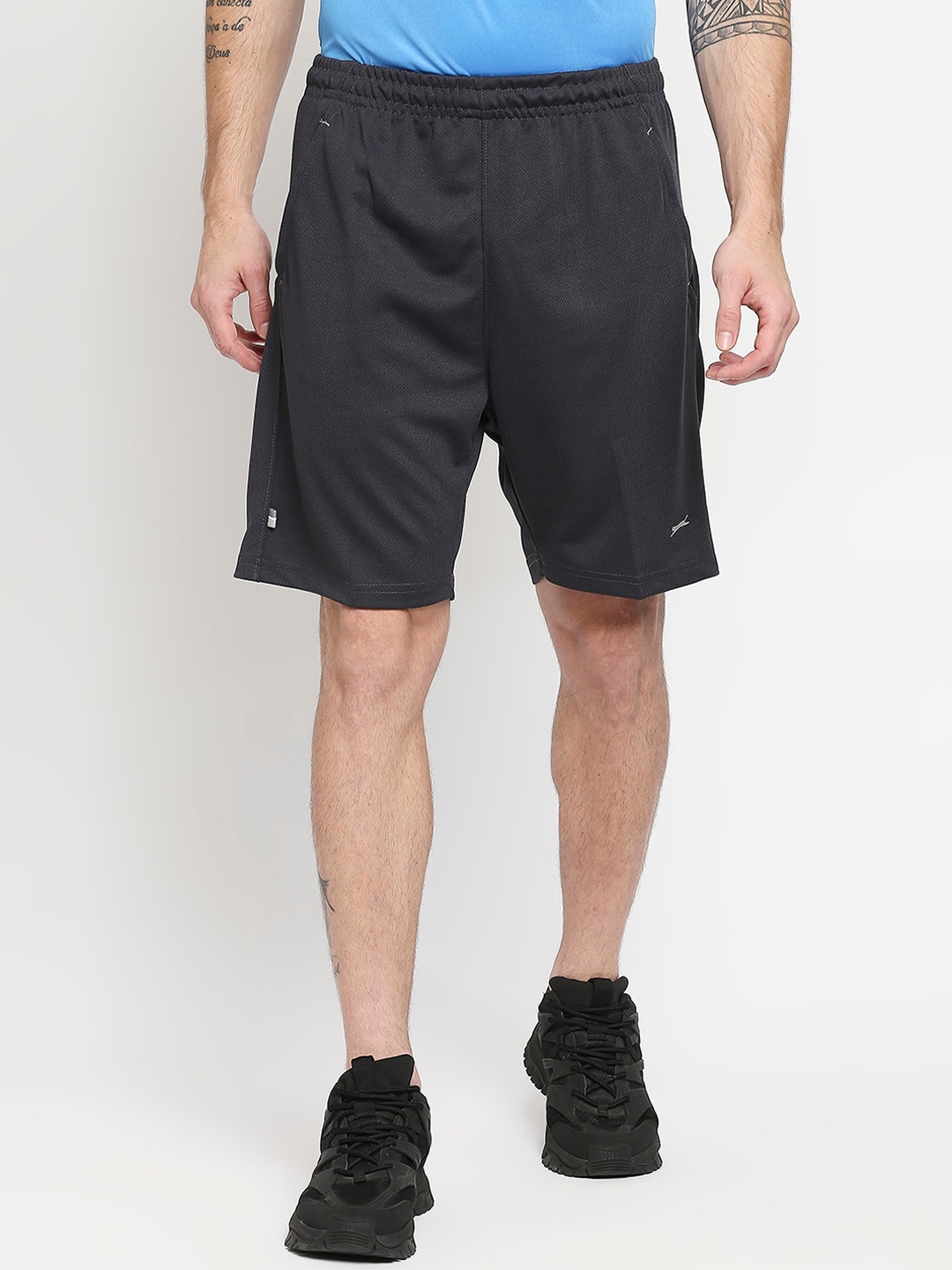 

Black Panther Men Charcoal Grey Acti Fit Running Sports Shorts