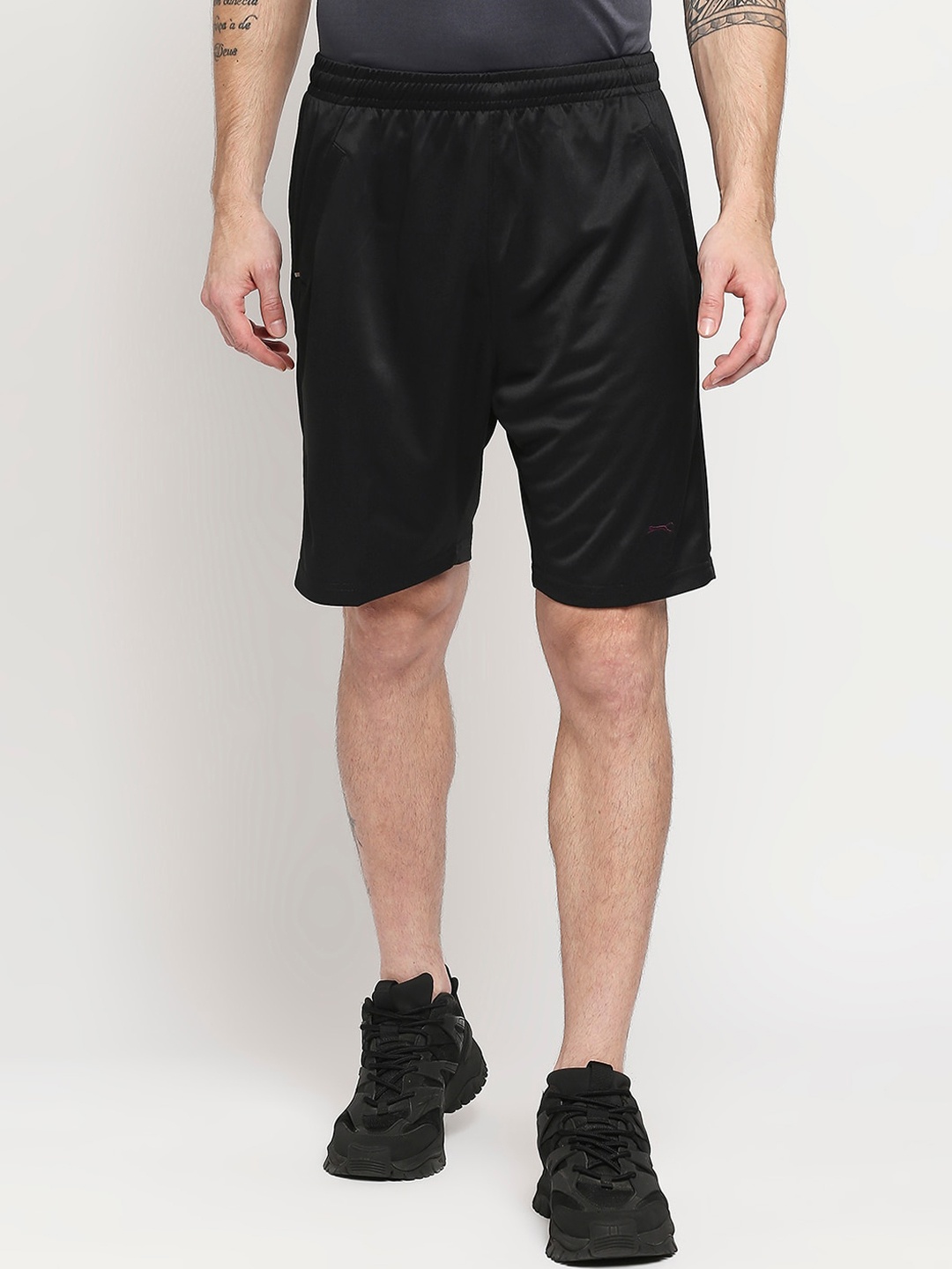

Black Panther Men Black Running Sports Shorts