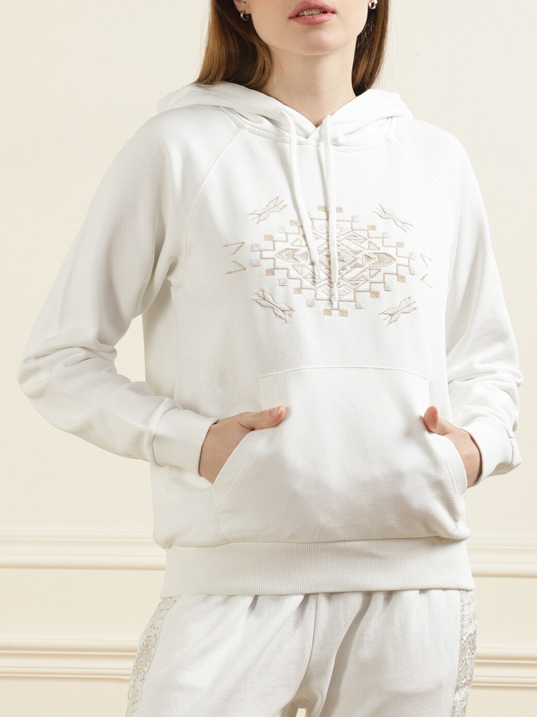 

Polo Ralph Lauren Women White Printed Cotton Sweatshirt