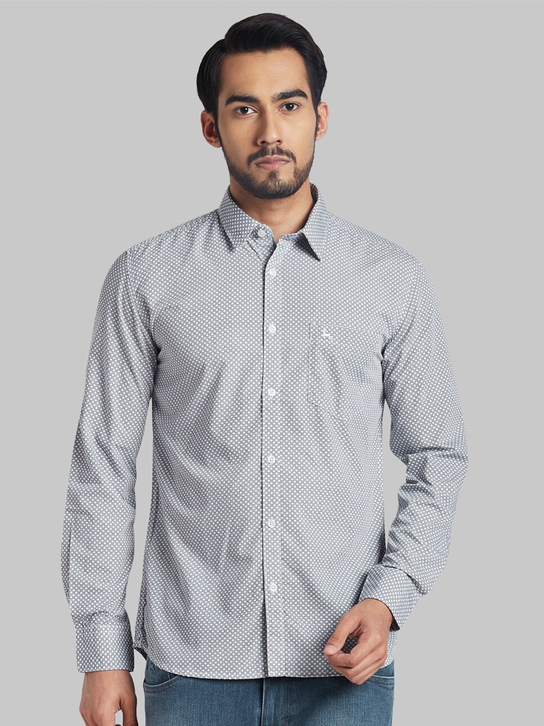 

Parx Men White Regular Fit Printed Casual Shirt