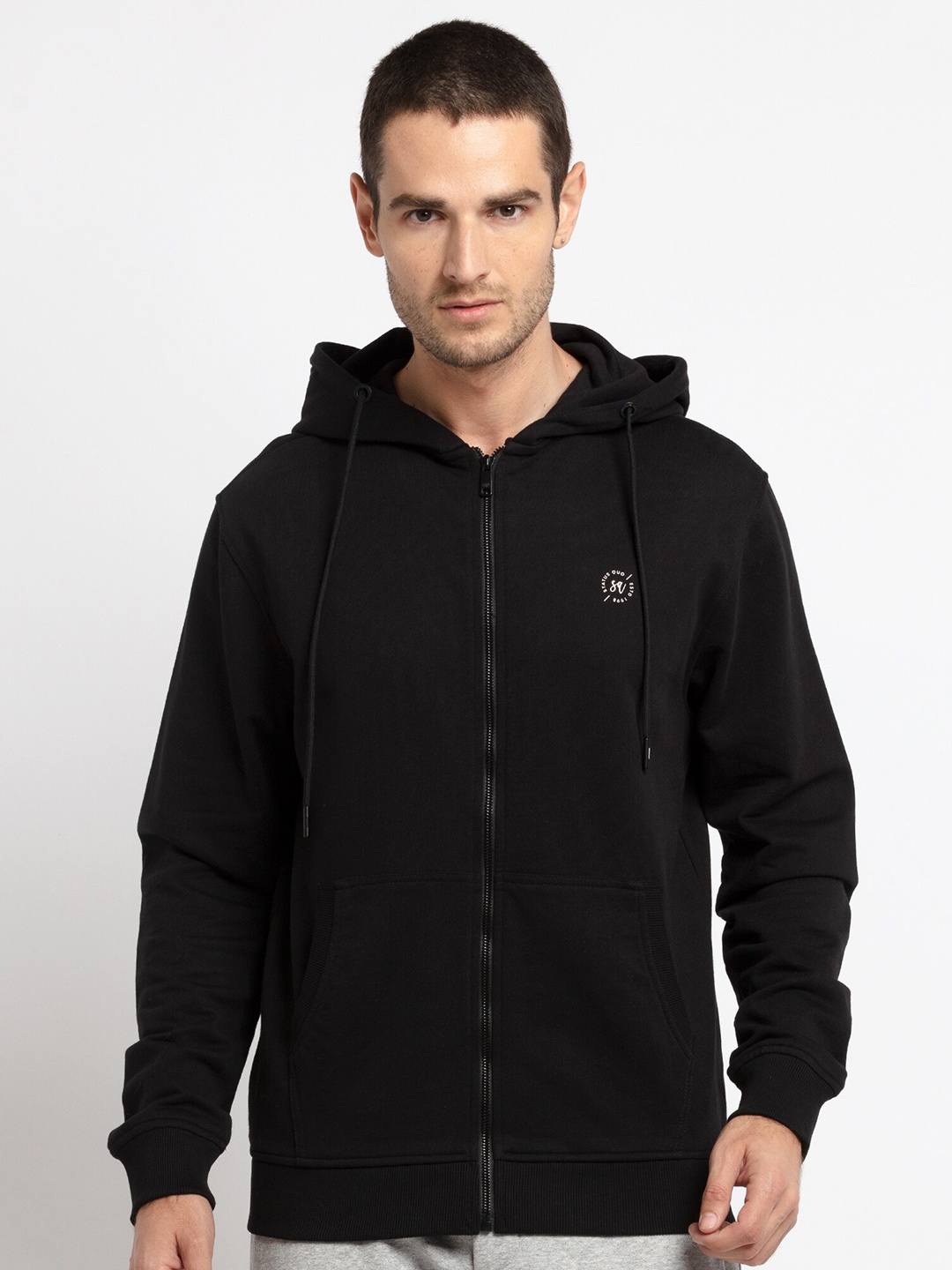 

Status Quo Men Black Applique T-shirt