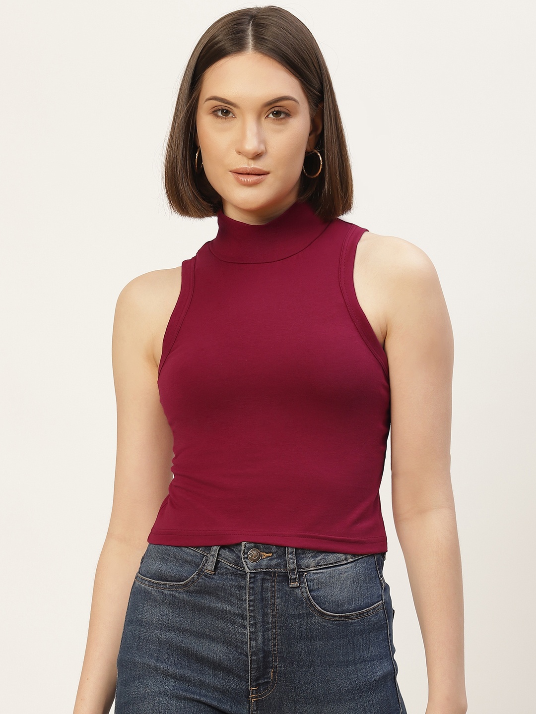 

FEMEA Burgundy Crop Top