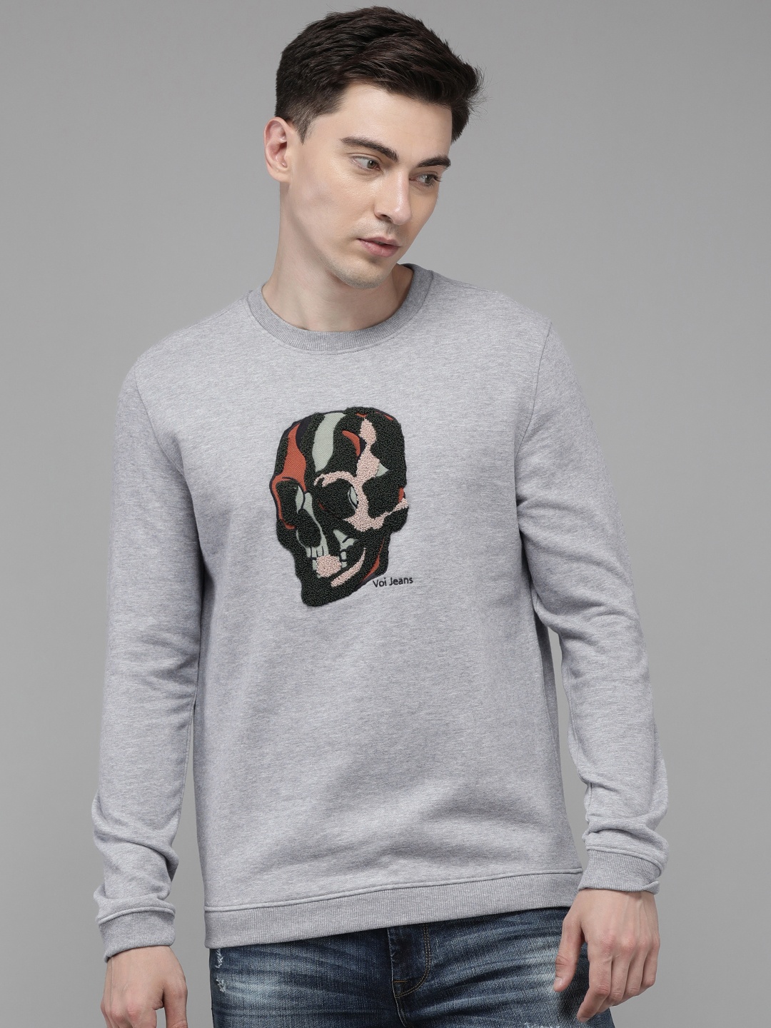 

Voi Jeans Men Grey Sweatshirt