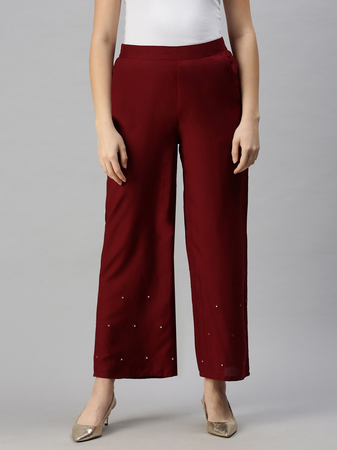 

De Moza Women Maroon Ethnic Palazzos