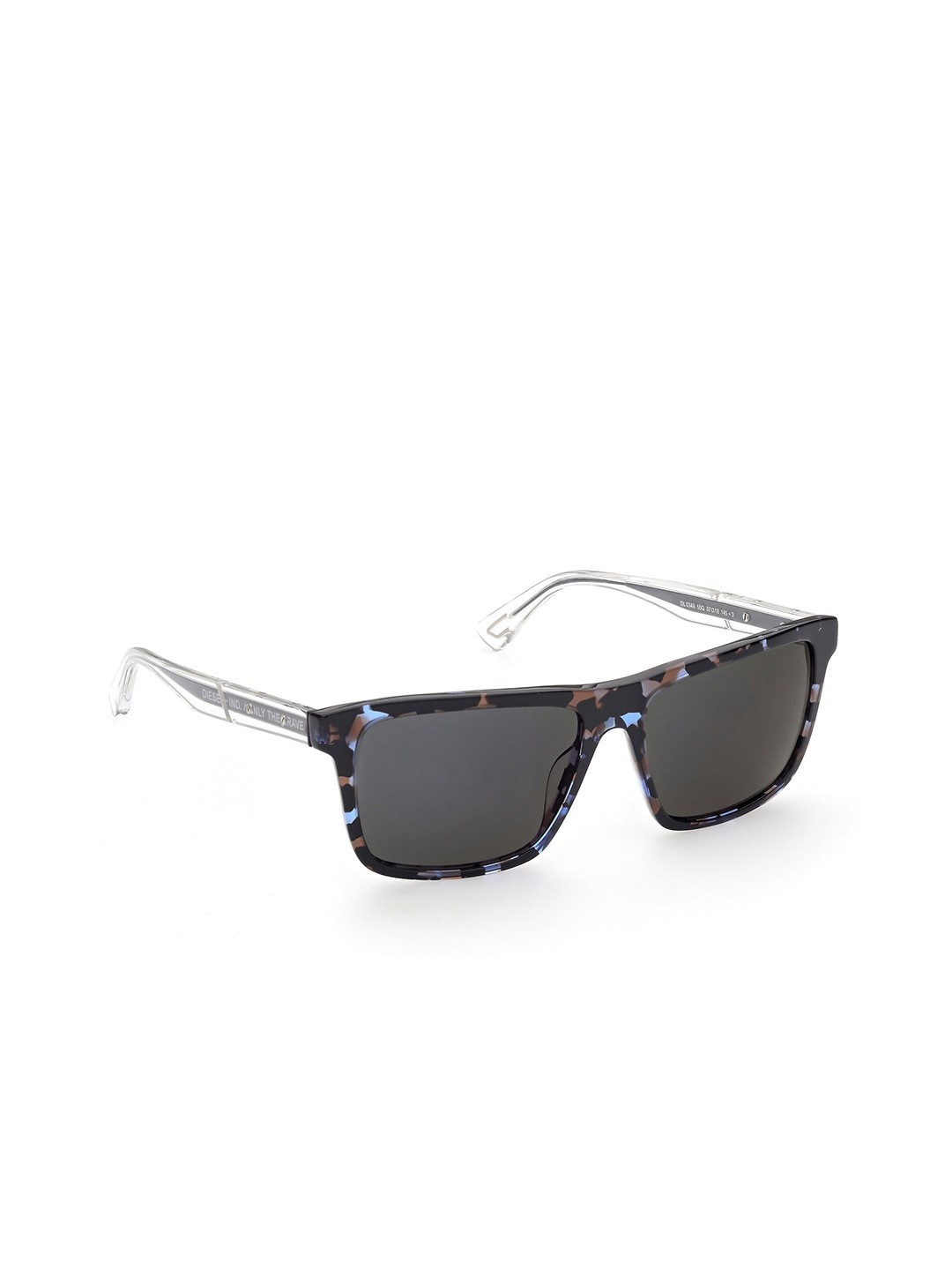 

DIESEL Men Green Lens & Brown Square Sunglasses with UV Protected Lens DL0349 57 55Q
