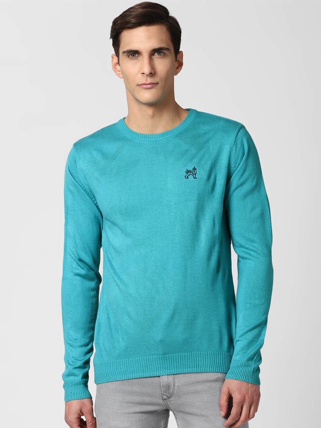 

Van Heusen Sport Men Blue Solid Pullover