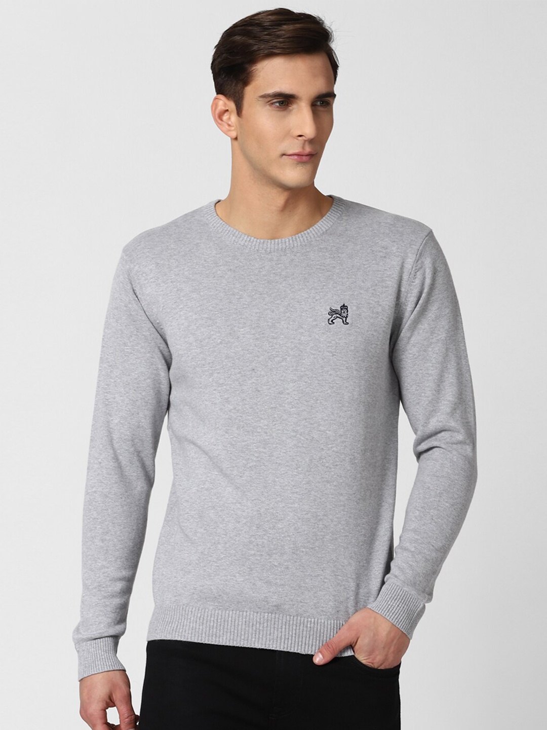 

Van Heusen Sport Men Grey Pure Cotton Pullover