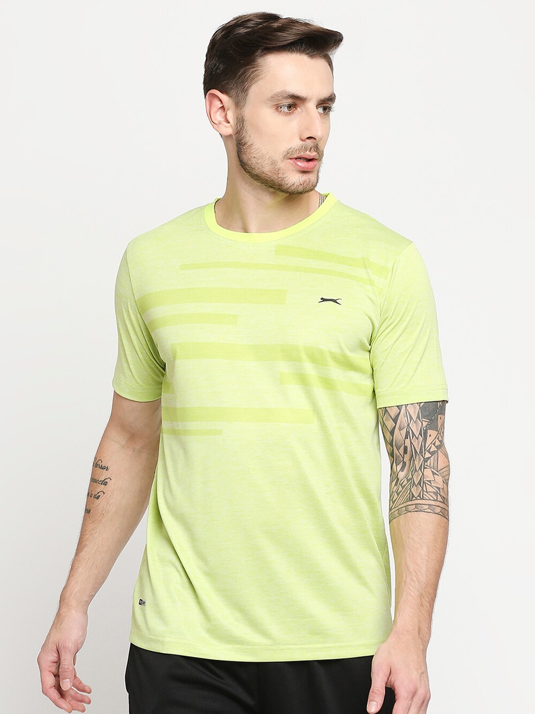 

Black Panther Men Lime Green Typography Printed Sports T-shirt