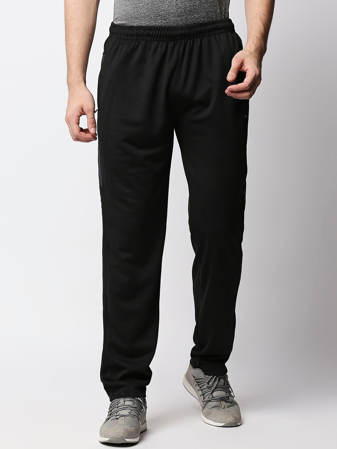 

Black Panther Men Black Solid Act-Fit Regular Straight Track Pants